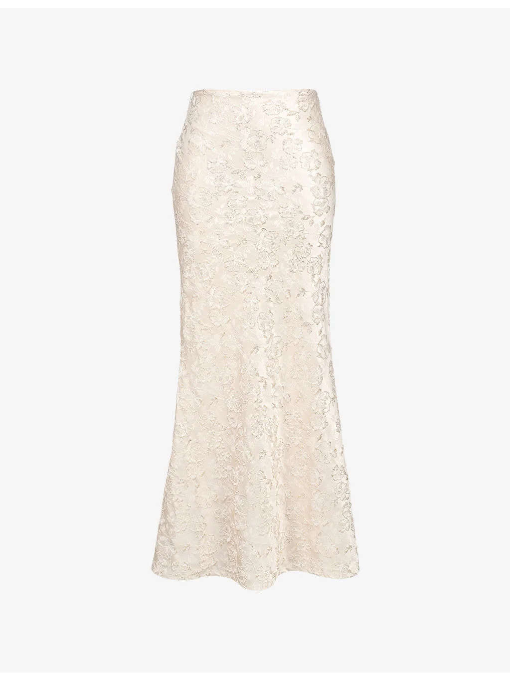 Mara Metallic-Jacquard Maxi Skirt - 1