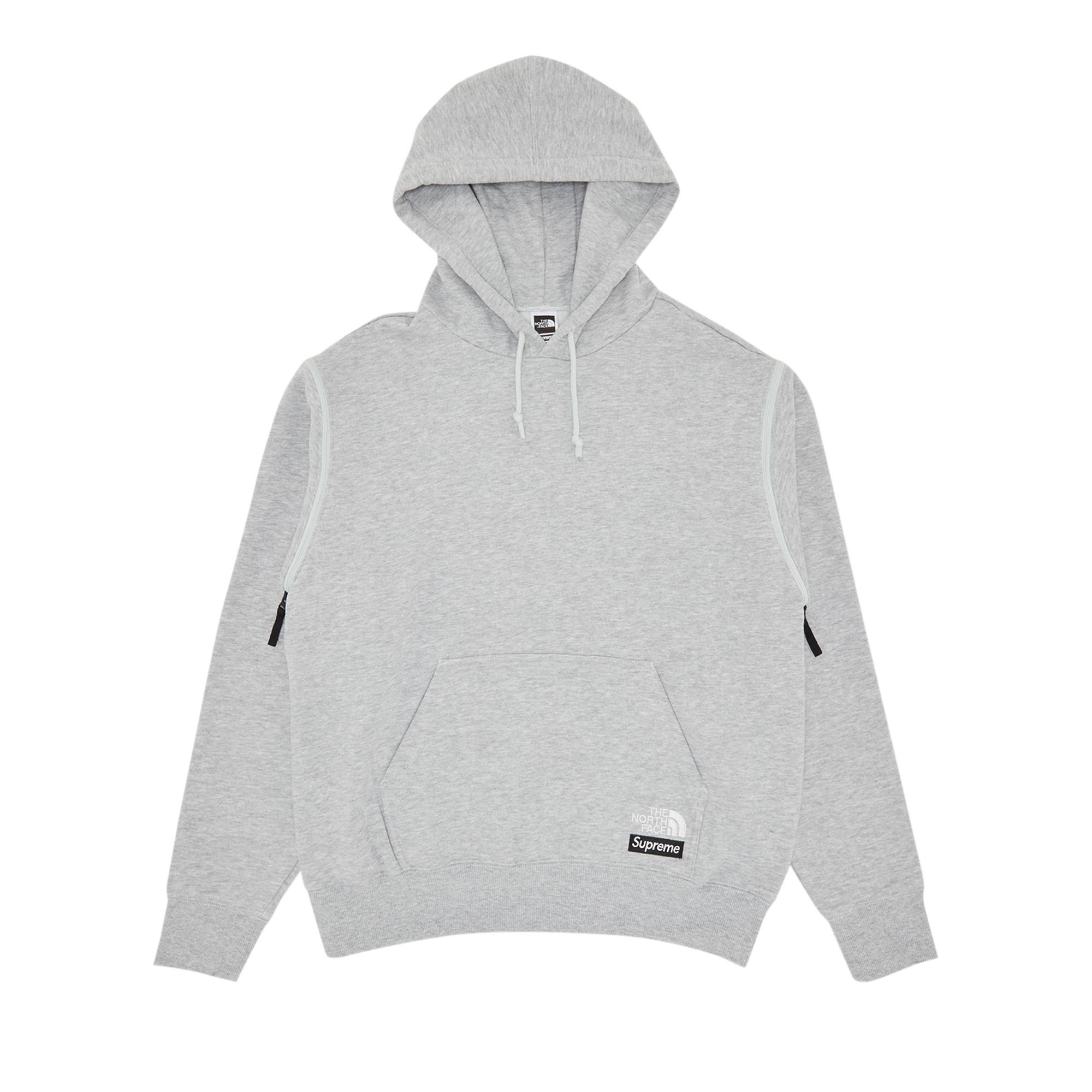 Supreme x The North Face Convertible Hooded Sweatshirt 'Heather Grey' - 1