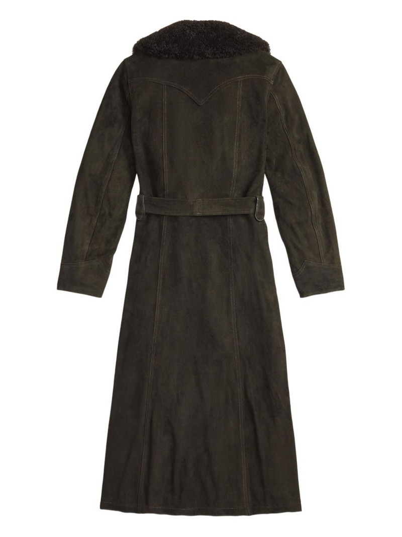 RRL by Ralph Lauren belted suede coat outlook