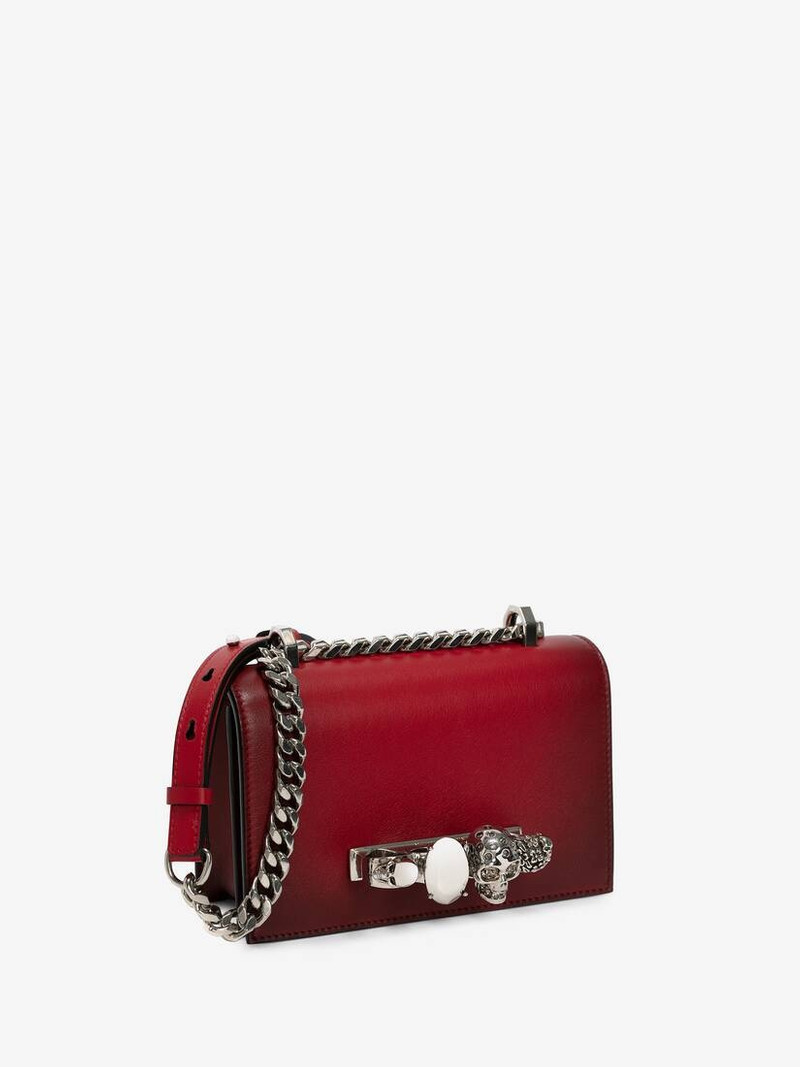 Alexander McQueen Women's Mini Jewelled Satchel in Red outlook