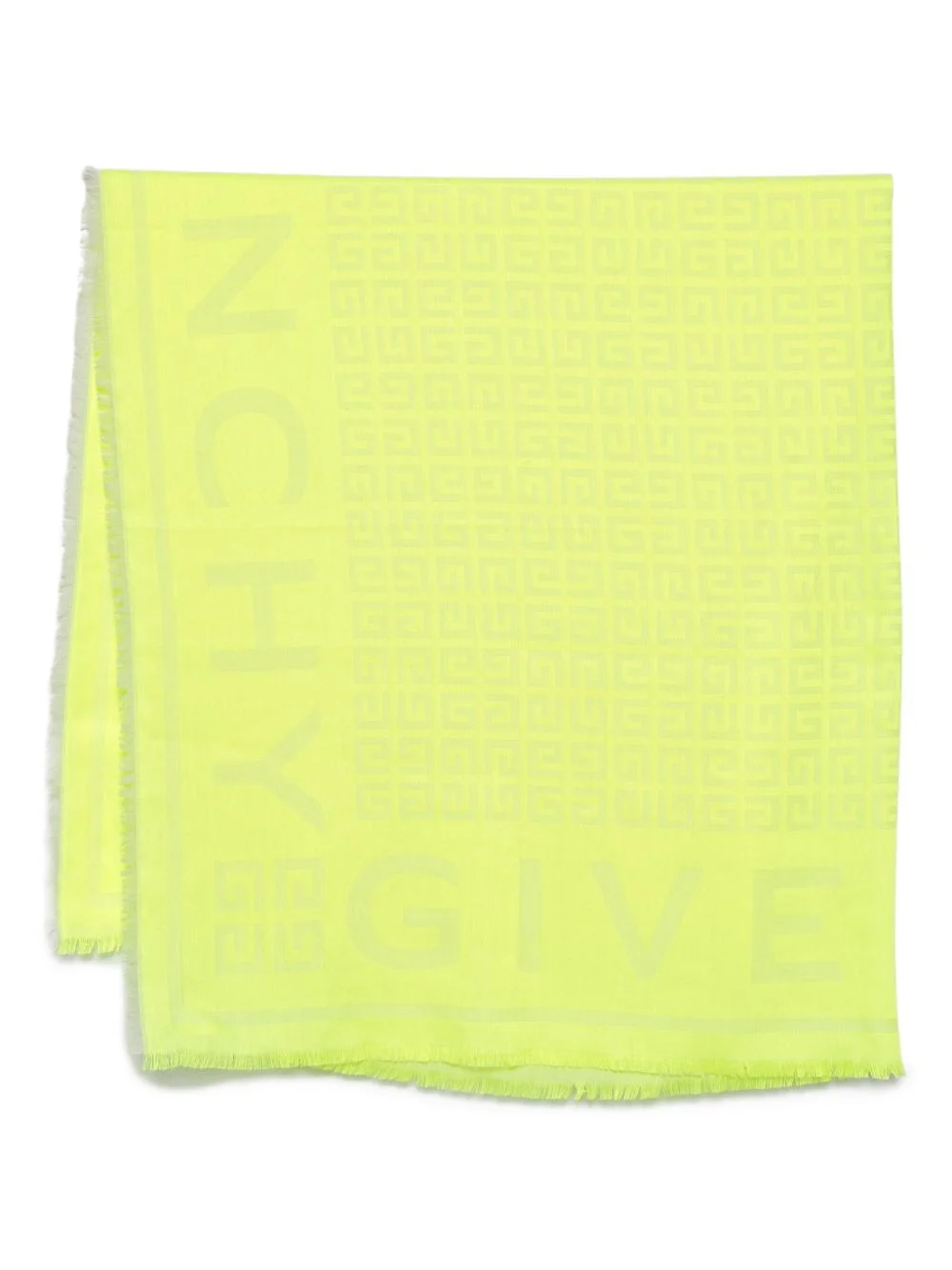 logo motif-jacquard scarf - 1