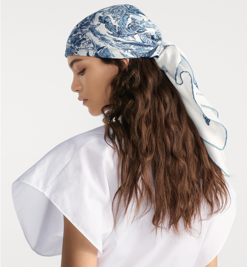 Dioriviera Toile de Jouy Palms 90 Square Scarf 4