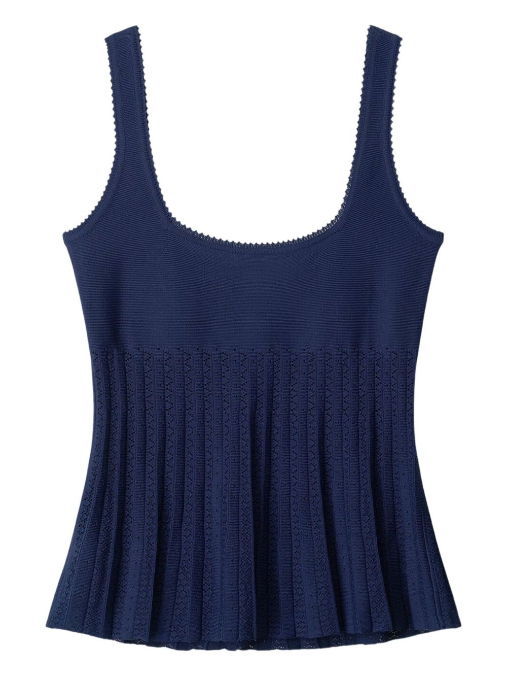 square-neck pleated top - 1