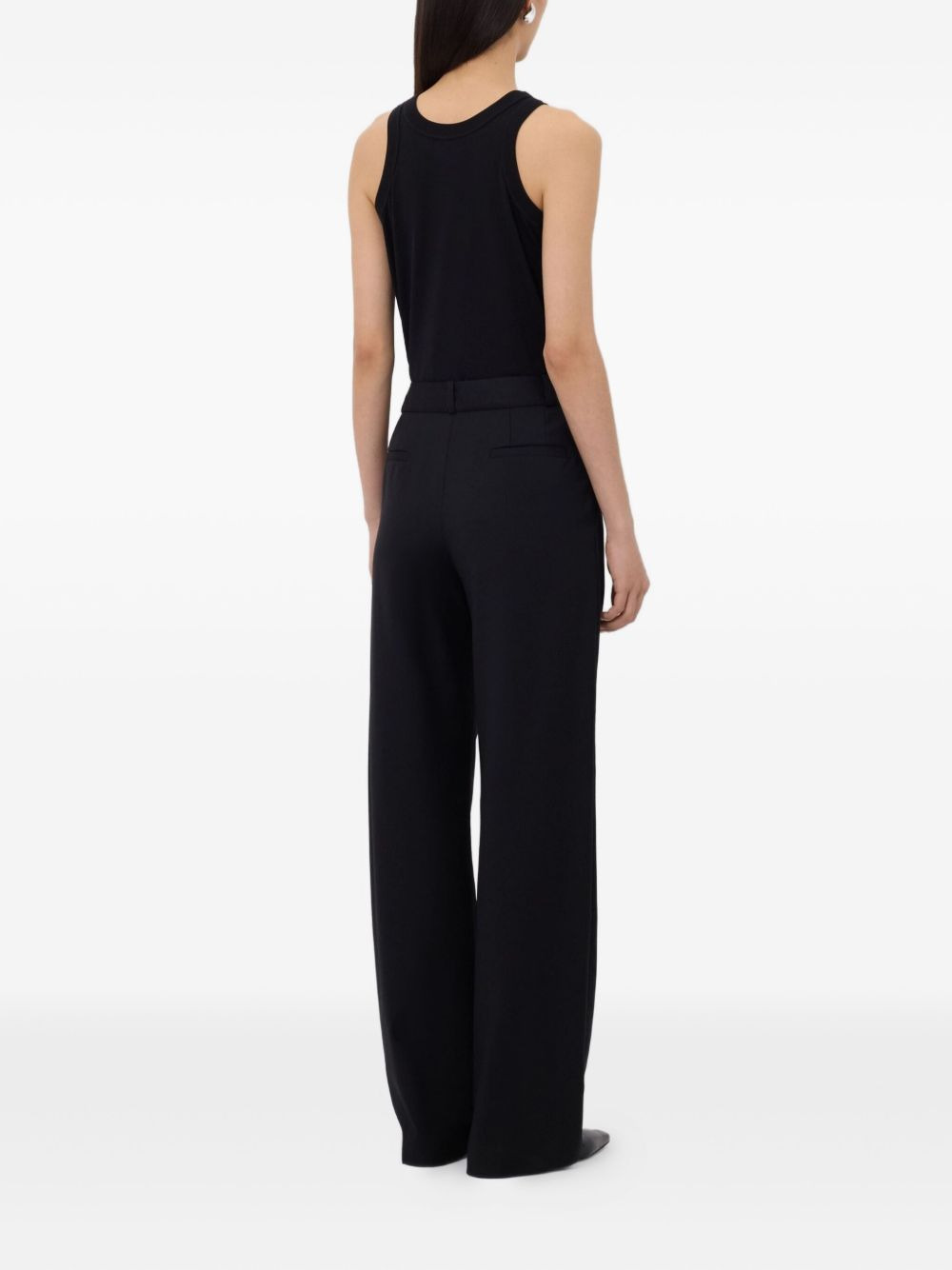 Sbiru LDS pleated flare-leg trousers - 4