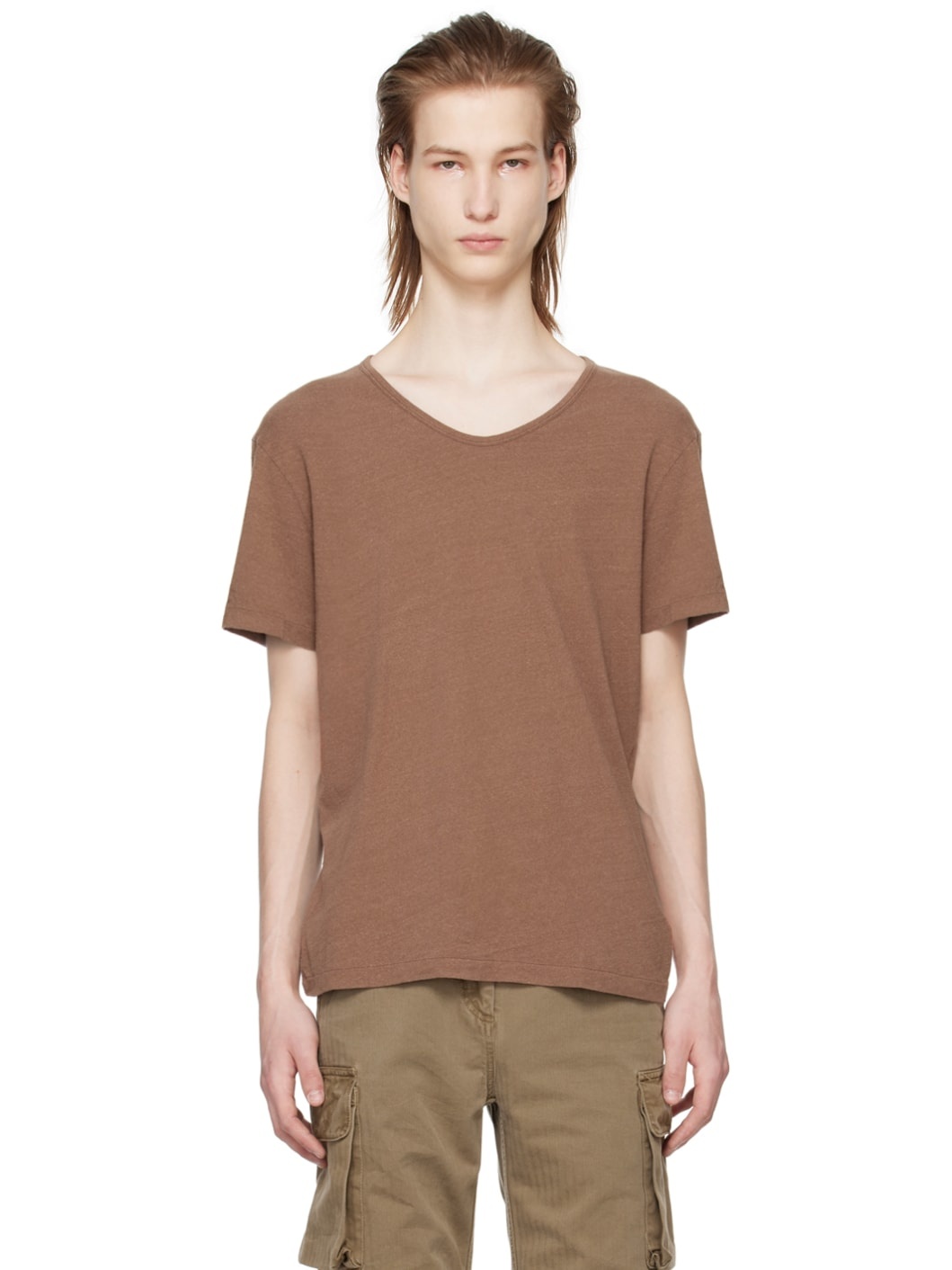 Brown Washed T-Shirt - 1