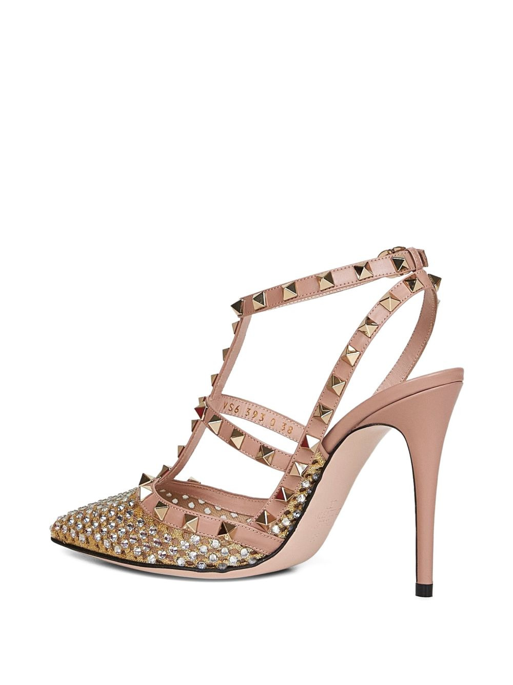 100mm rhinestone-embellished pumps - 3