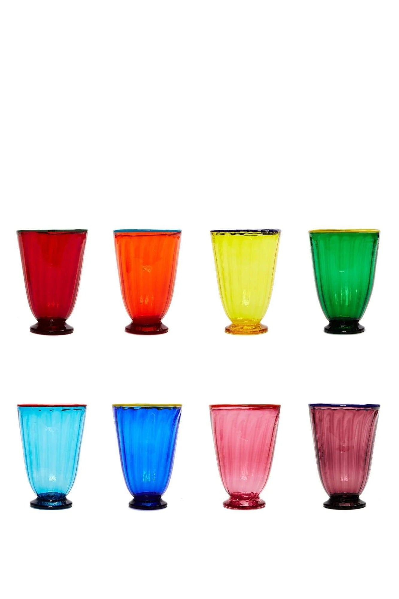 Rainbow Glasses Set Of 8 - Mix - 1