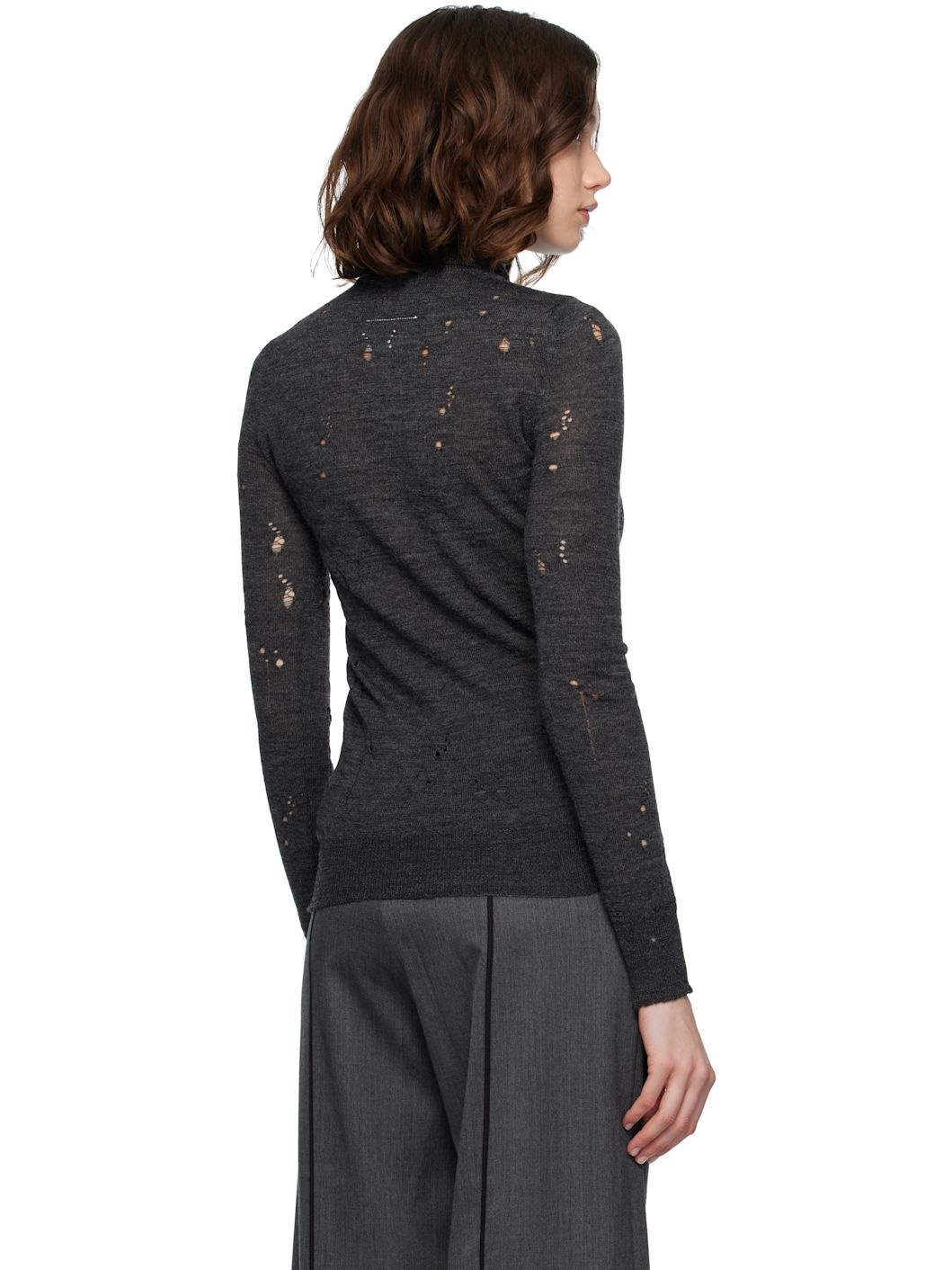 Gray Wool Turtleneck - 3