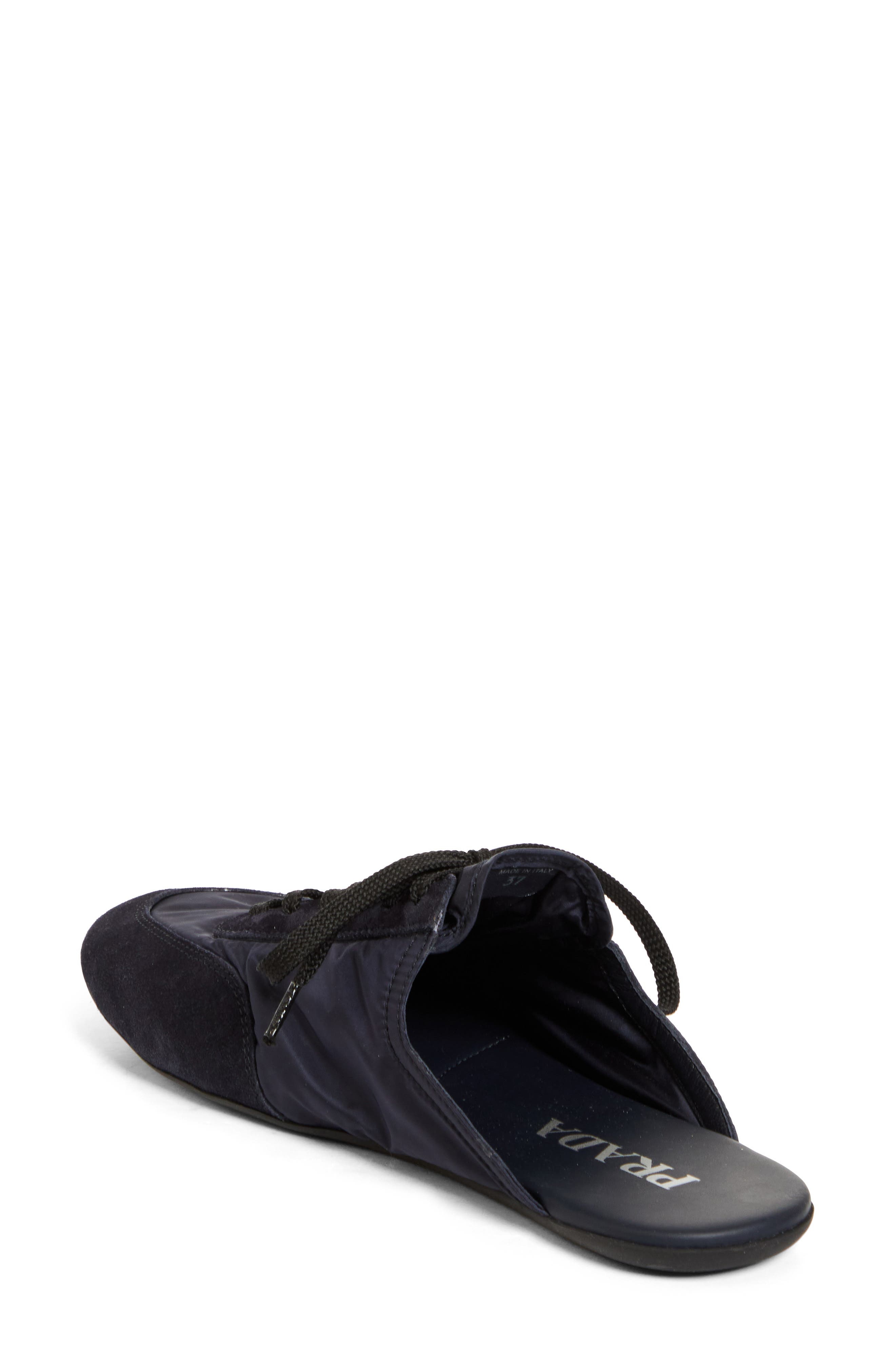 Prada Lace-Up Sneaker Mule in Blue at Nordstrom - 2