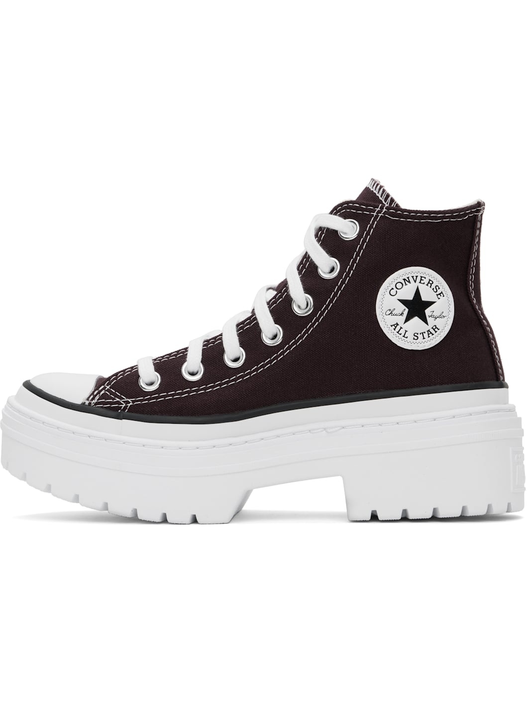 Burgundy Chuck Taylor All Star Lugged Heel Platform Sneakers - 3