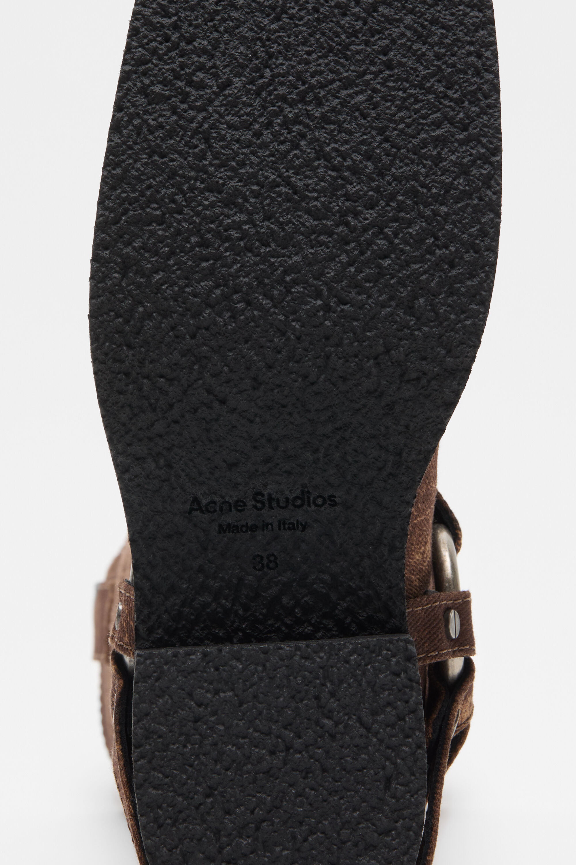 Denim buckle boots - Rust brown - 6