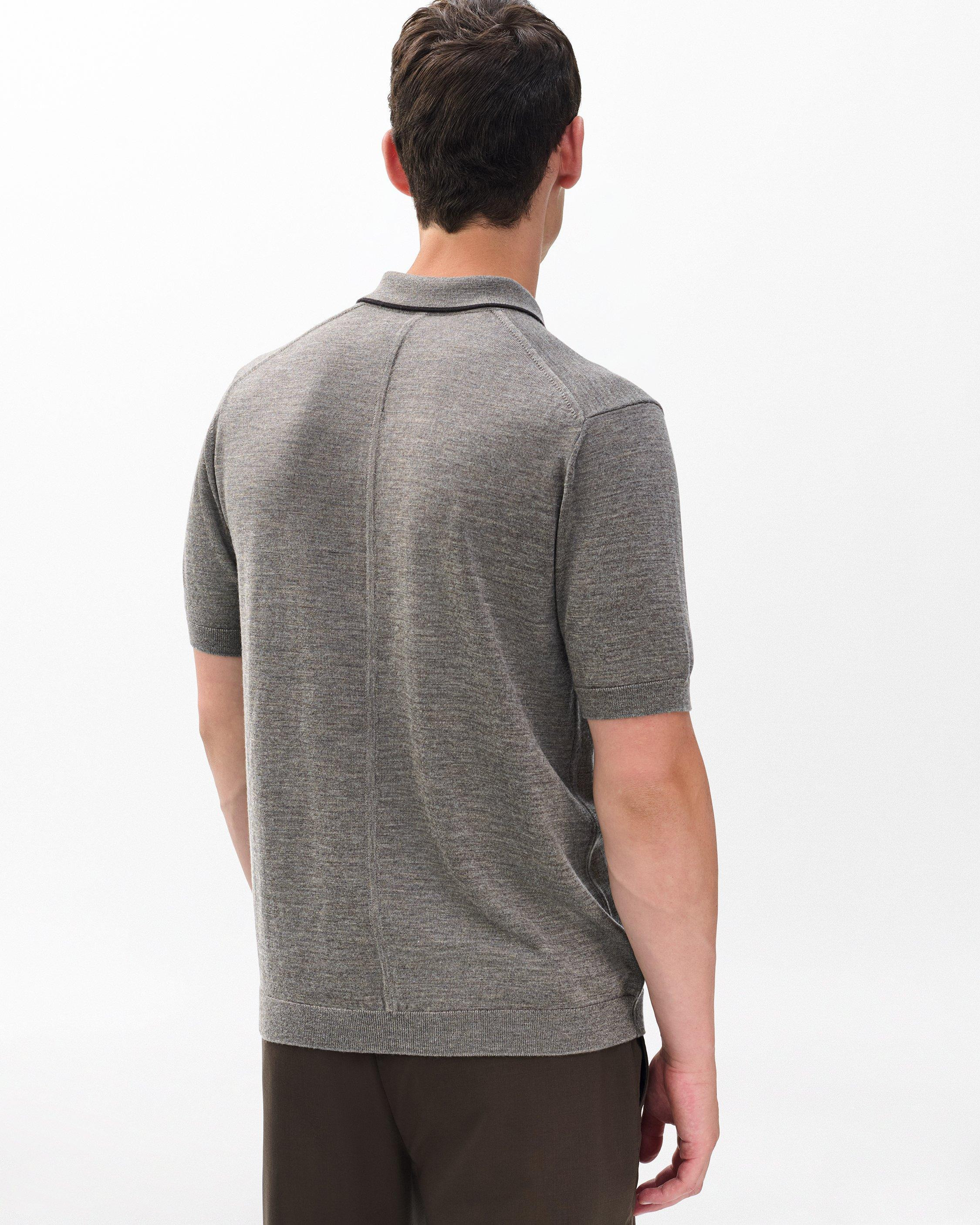 Crawford Wool-Cashmere Knit Polo - 6