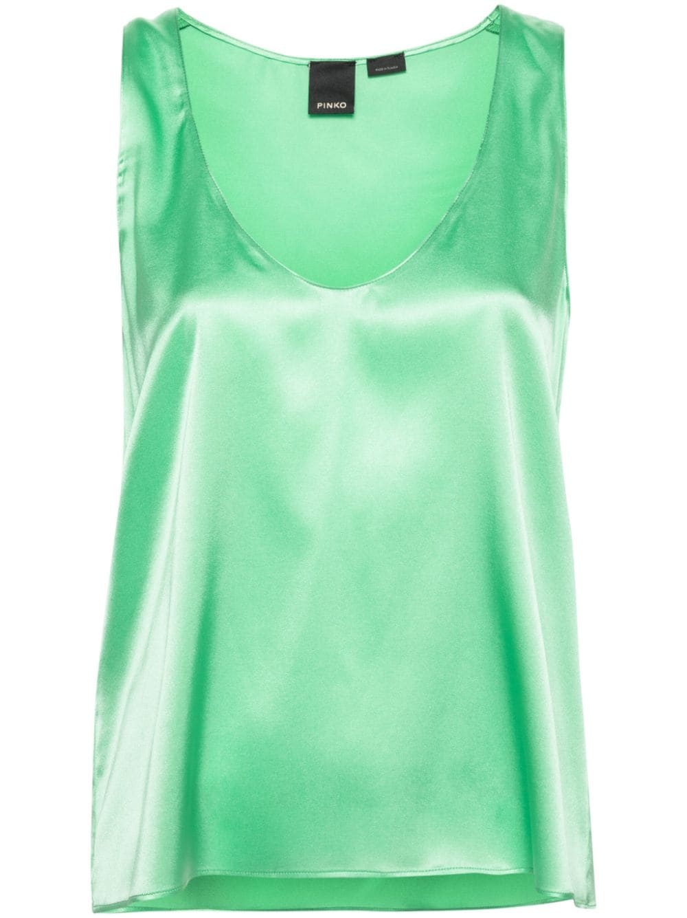 sleeveless stretch-silk top - 1