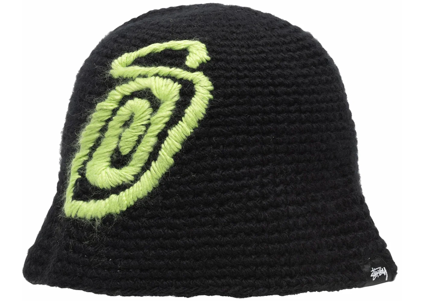 Stussy Swirly S Knit Bucket Hat Black - 1