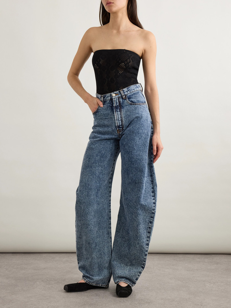 Alaïa Strapless Pointelle-knit Bodysuit outlook