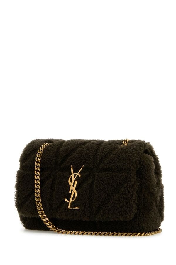 SAINT LAURENT Saint Laurent Women Mud Shearling Jamie Small
