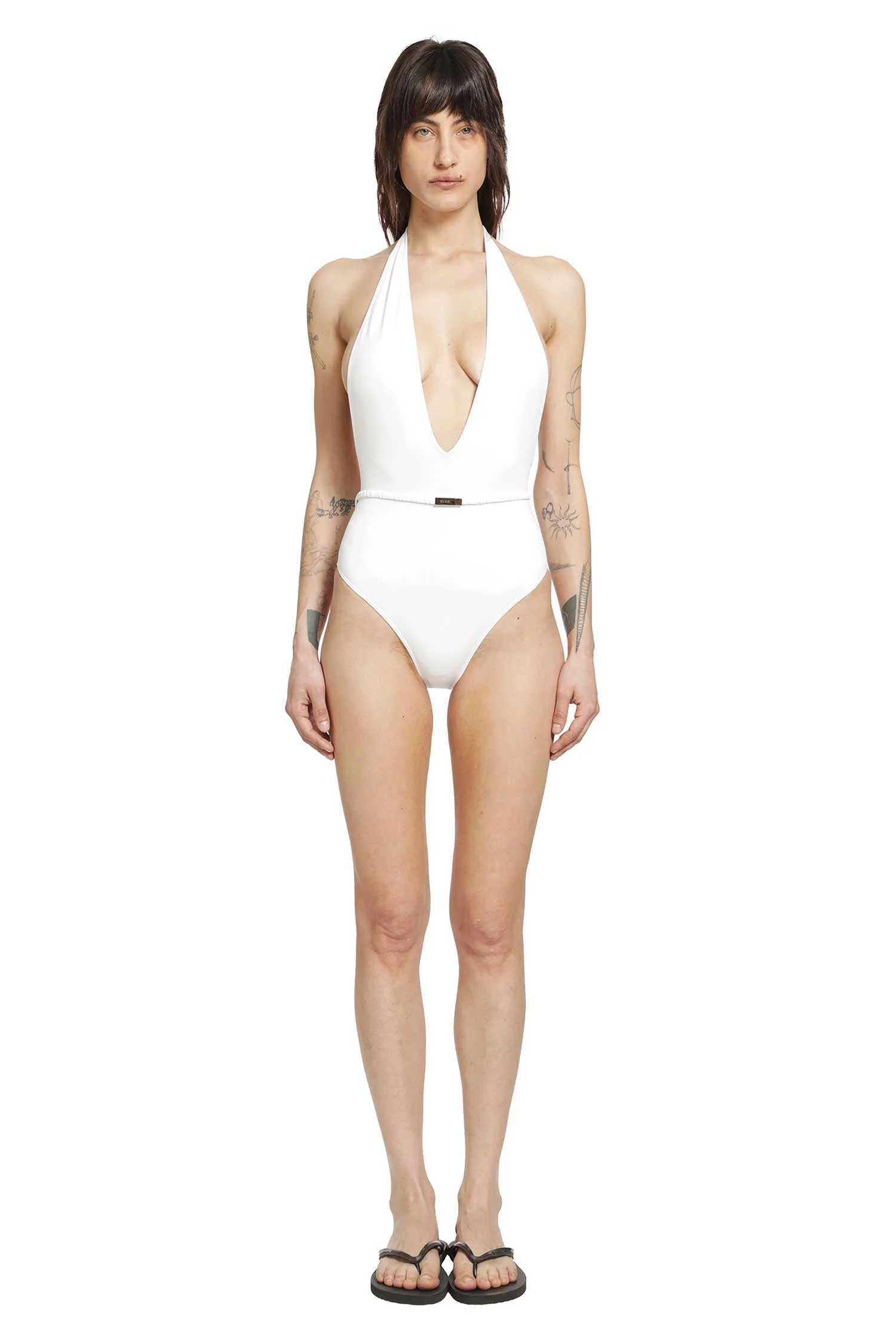 Jersey Bodysuit With Metal Tag - 1