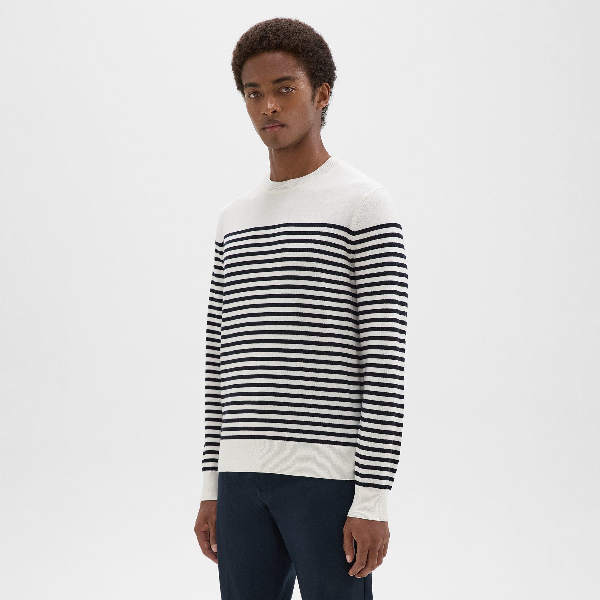Striped Crewneck Sweater in Merino Wool - 3