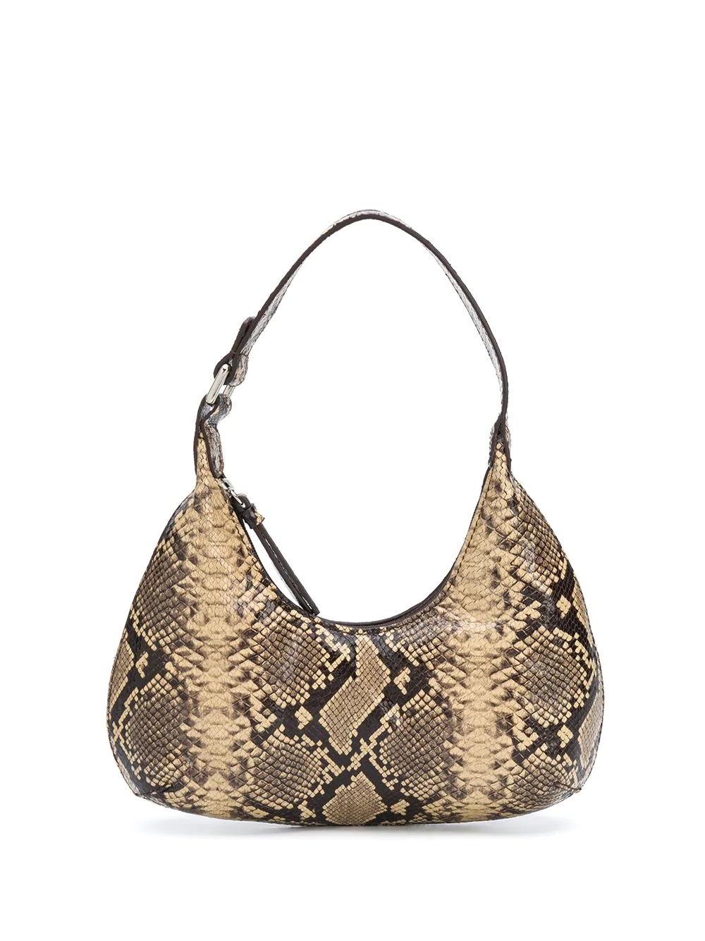 Amber snakeskin-effect shoulder bag - 1