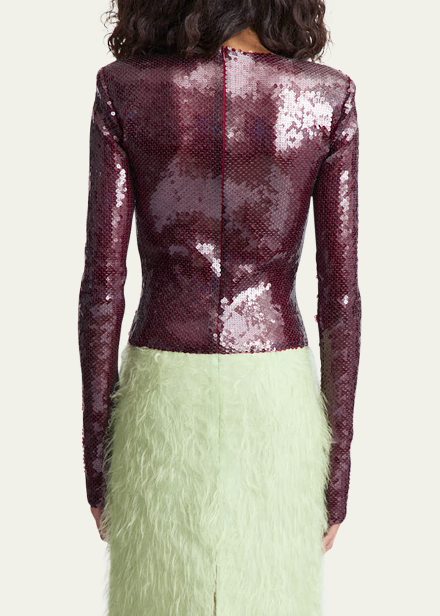 Loida Sequined Long-Sleeve Top - 3