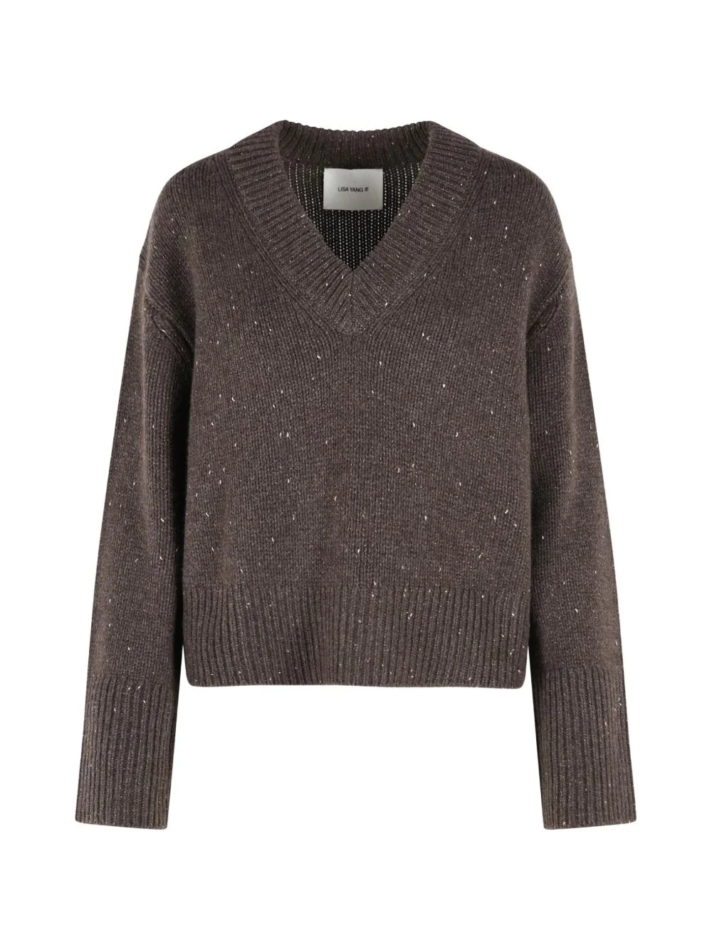 ribbed V-neck sweater - 1