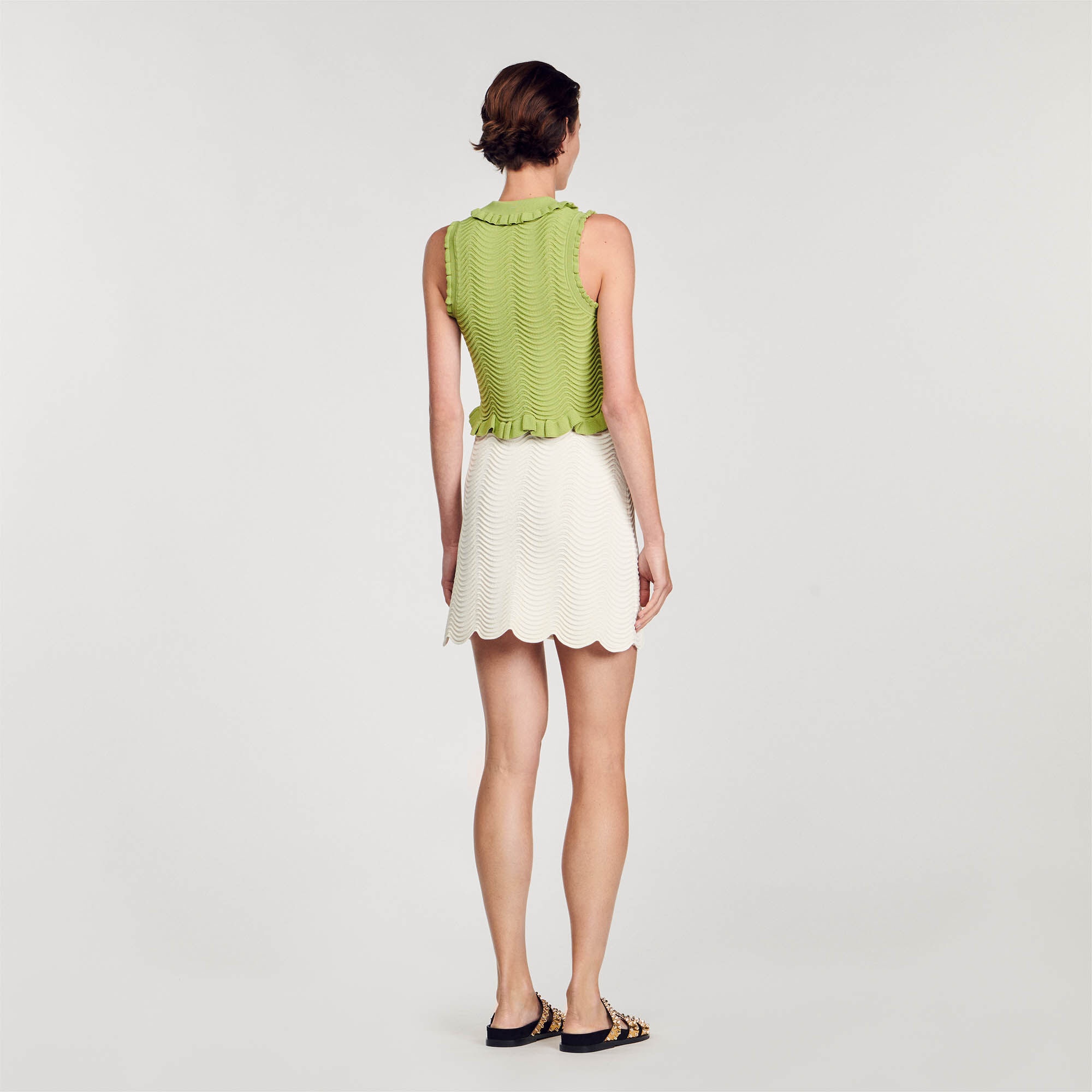 SLEEVELESS KNIT TOP - 6