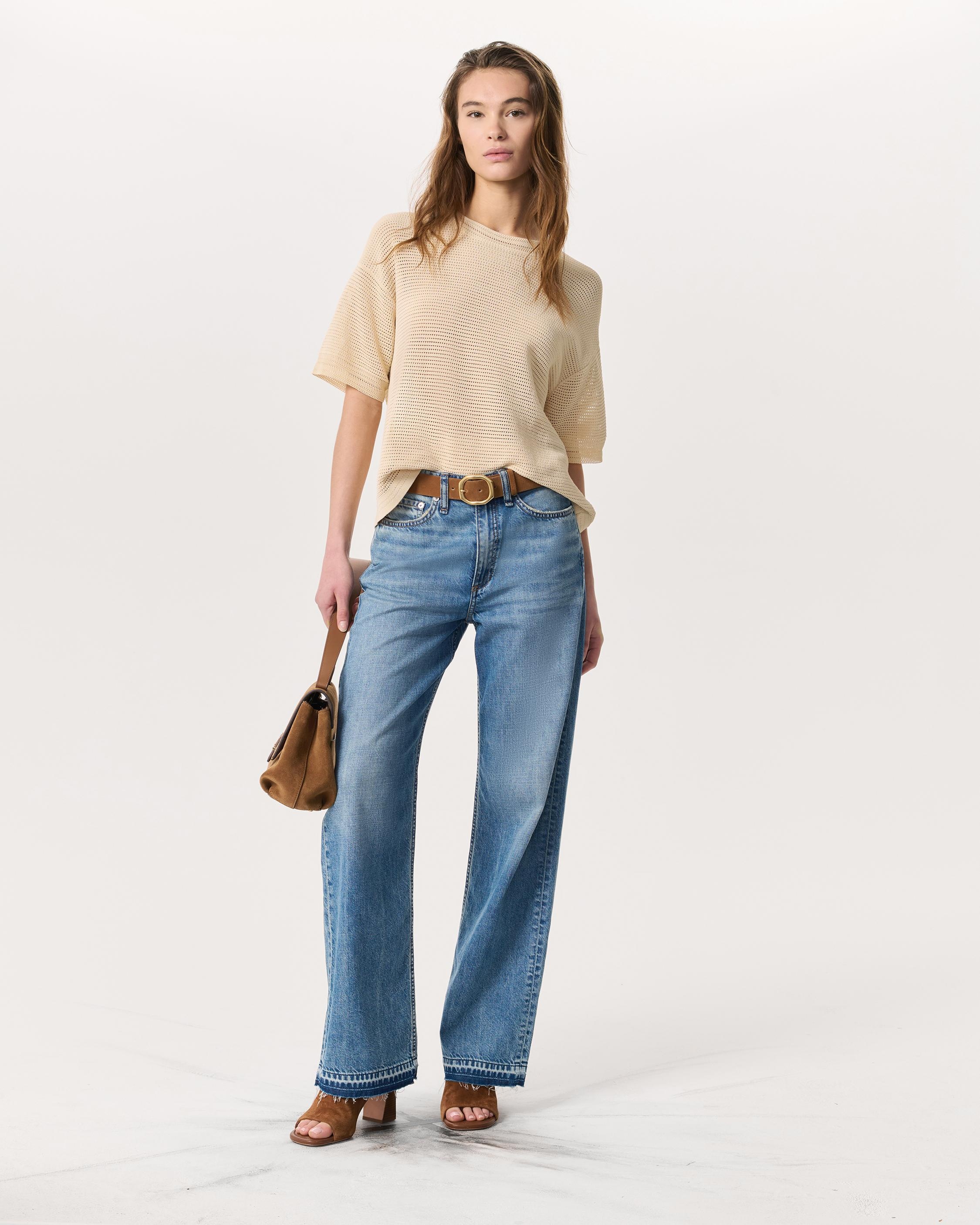 Zoey Oversized Open-Knit Tee - 4
