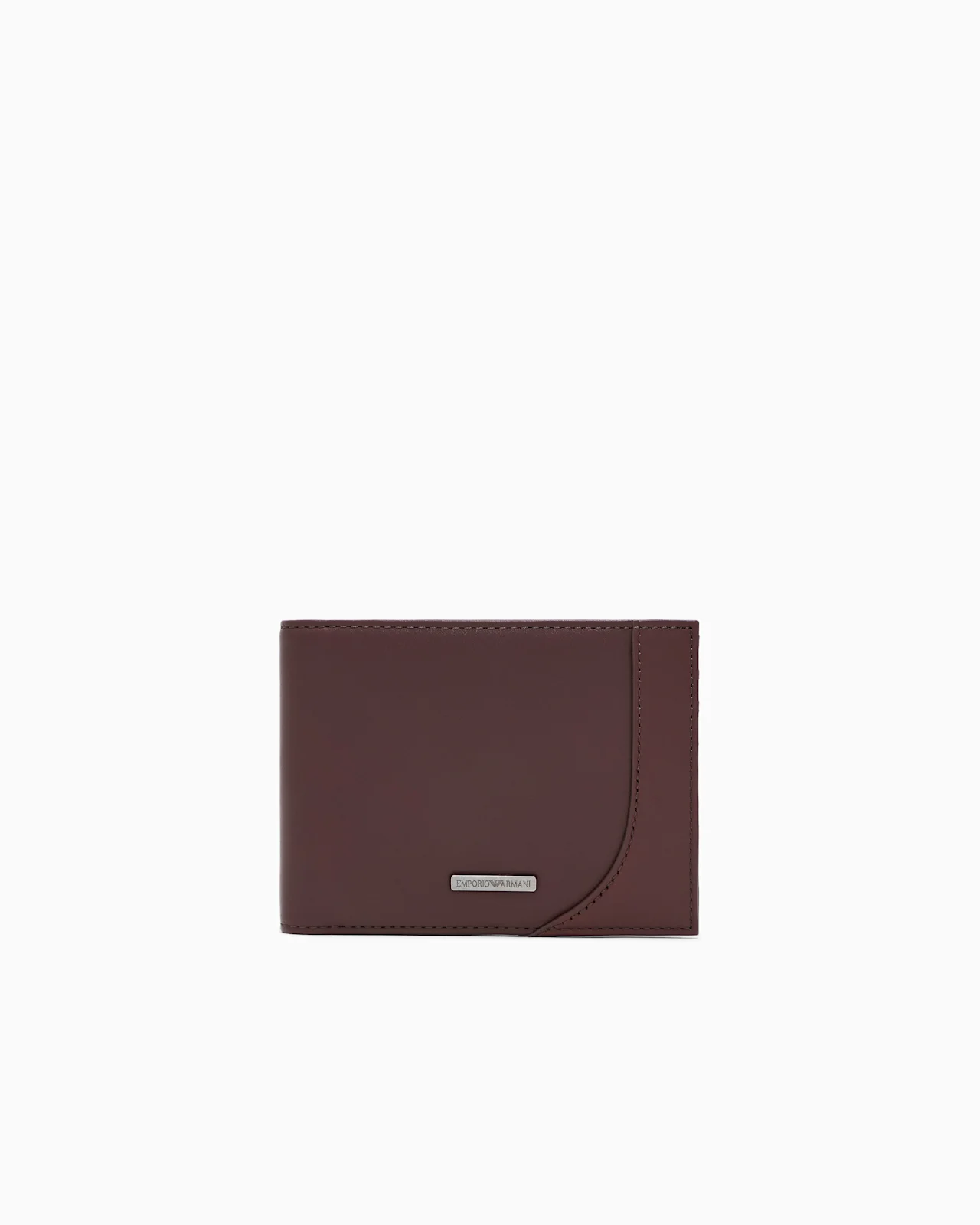 LEATHER BIFOLD WALLET WITH A METAL LOGO AND A COIN POCKET - 1