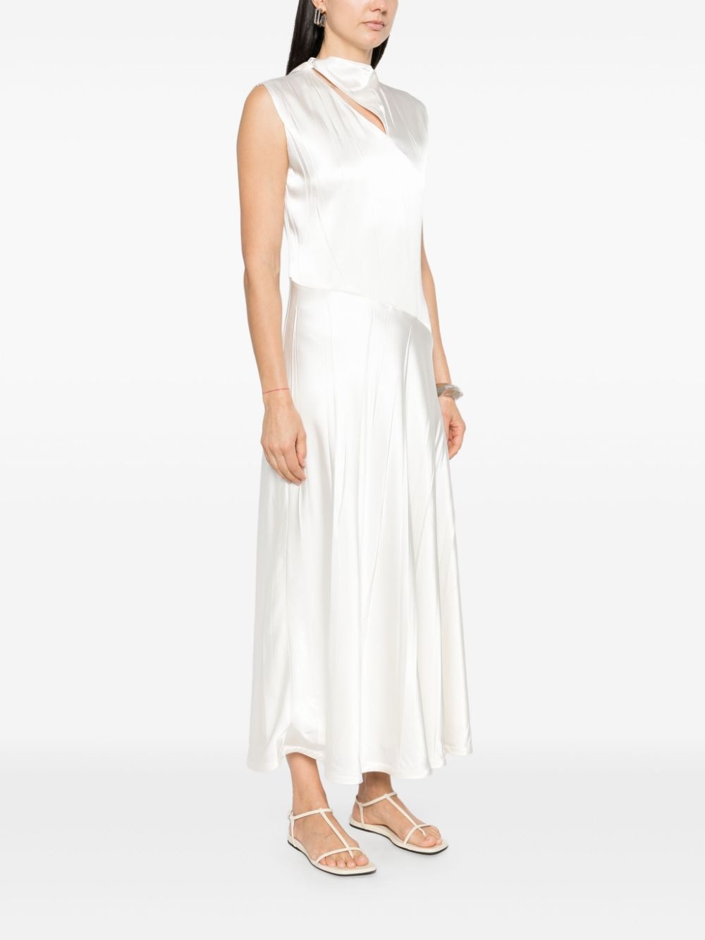 satin midi dress - 3