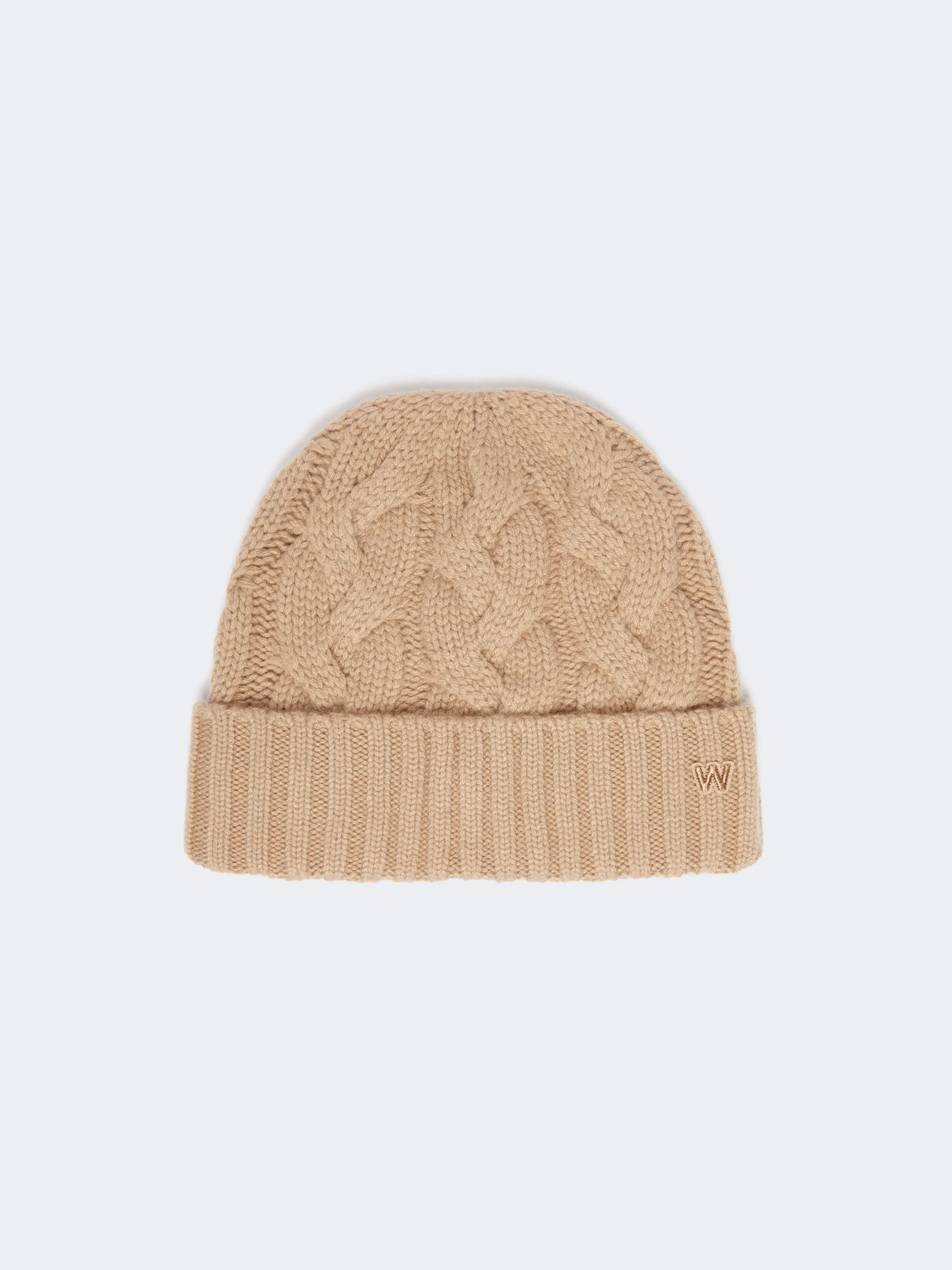 ZAMPA Cashmere beanie hat - CAMEL - 1