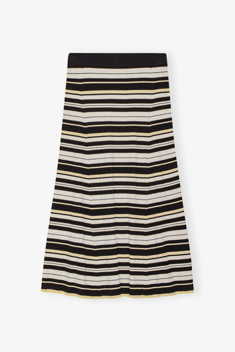 FUTURE STRIPED RIB LONG SKIRT - 1