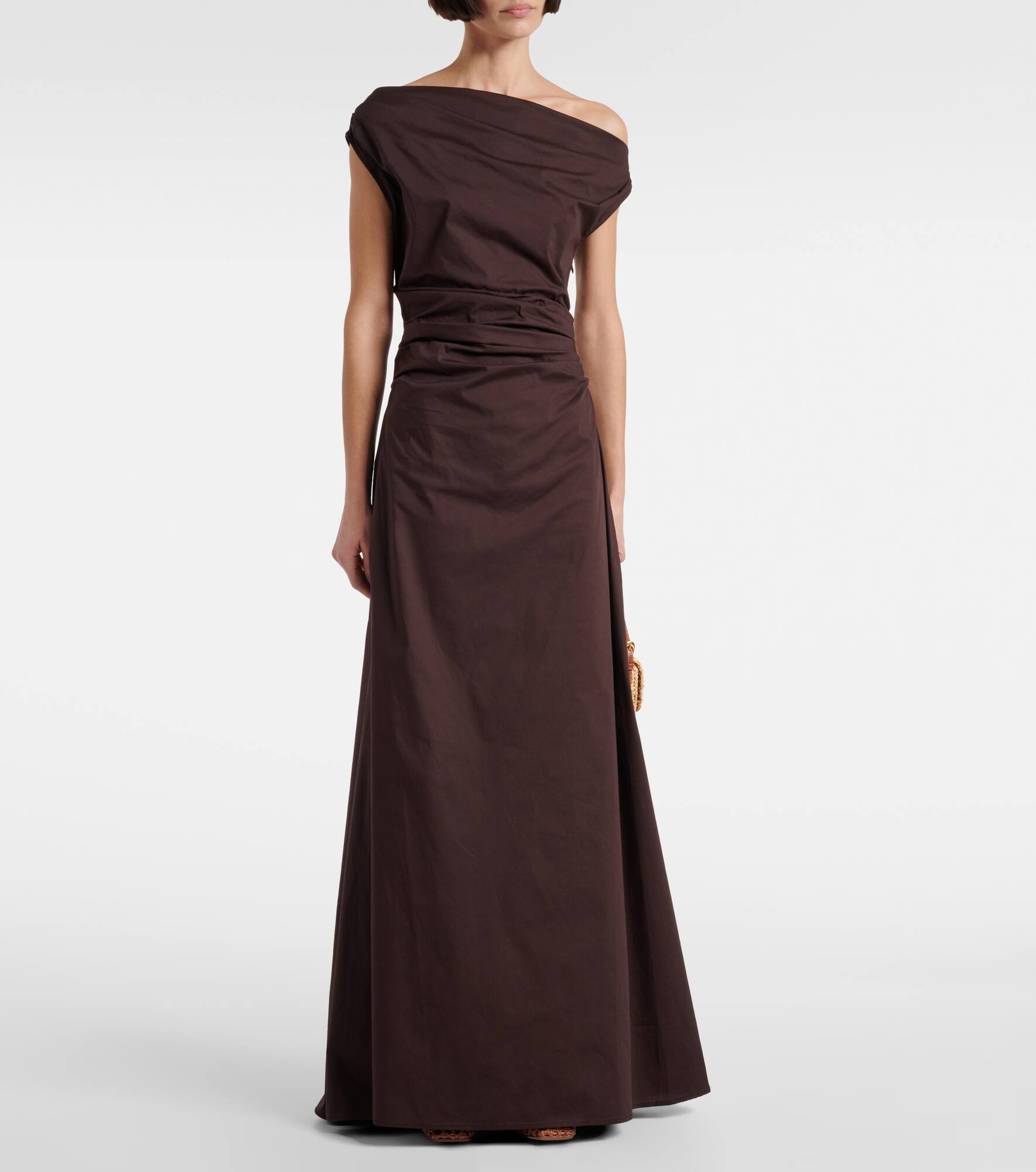 Phare one-shoulder cotton maxi dress - 2