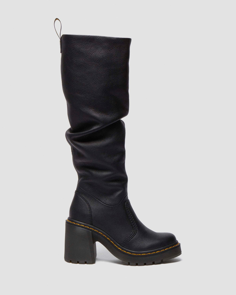 Kasey Virginia Leather Tall Heeled Boots - 1