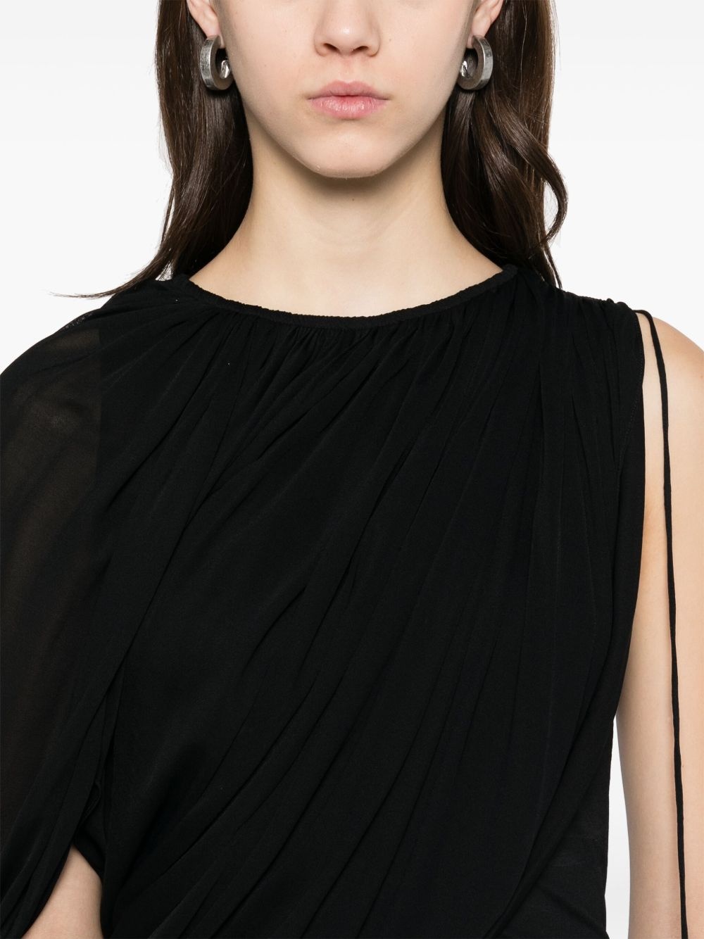 draped jersey top - 5