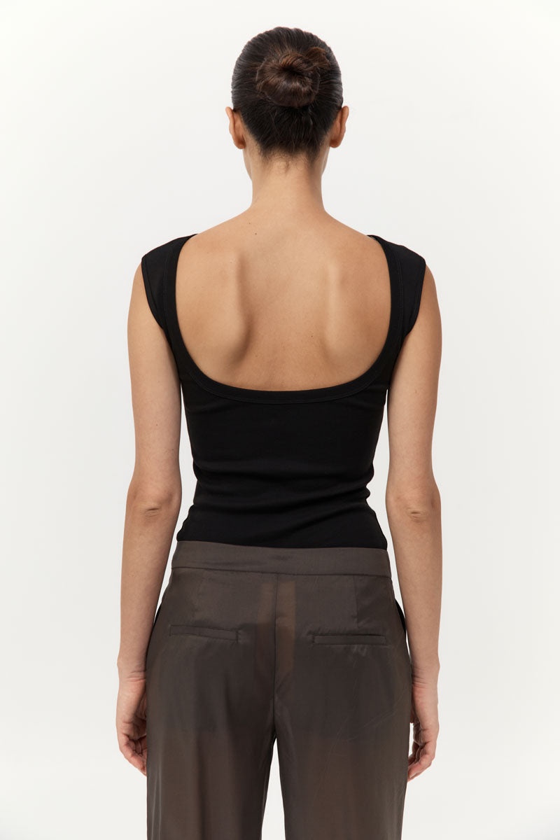 Organic Cotton Ballerina Top - Jet Black - 5