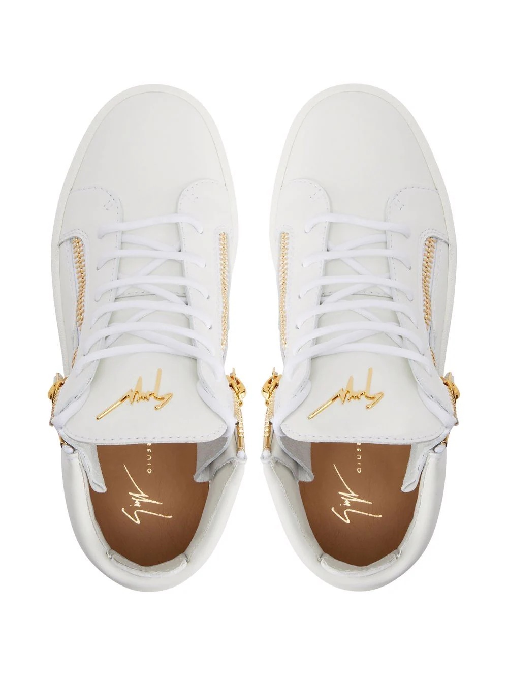 Kriss cut-out leather sneakers - 4