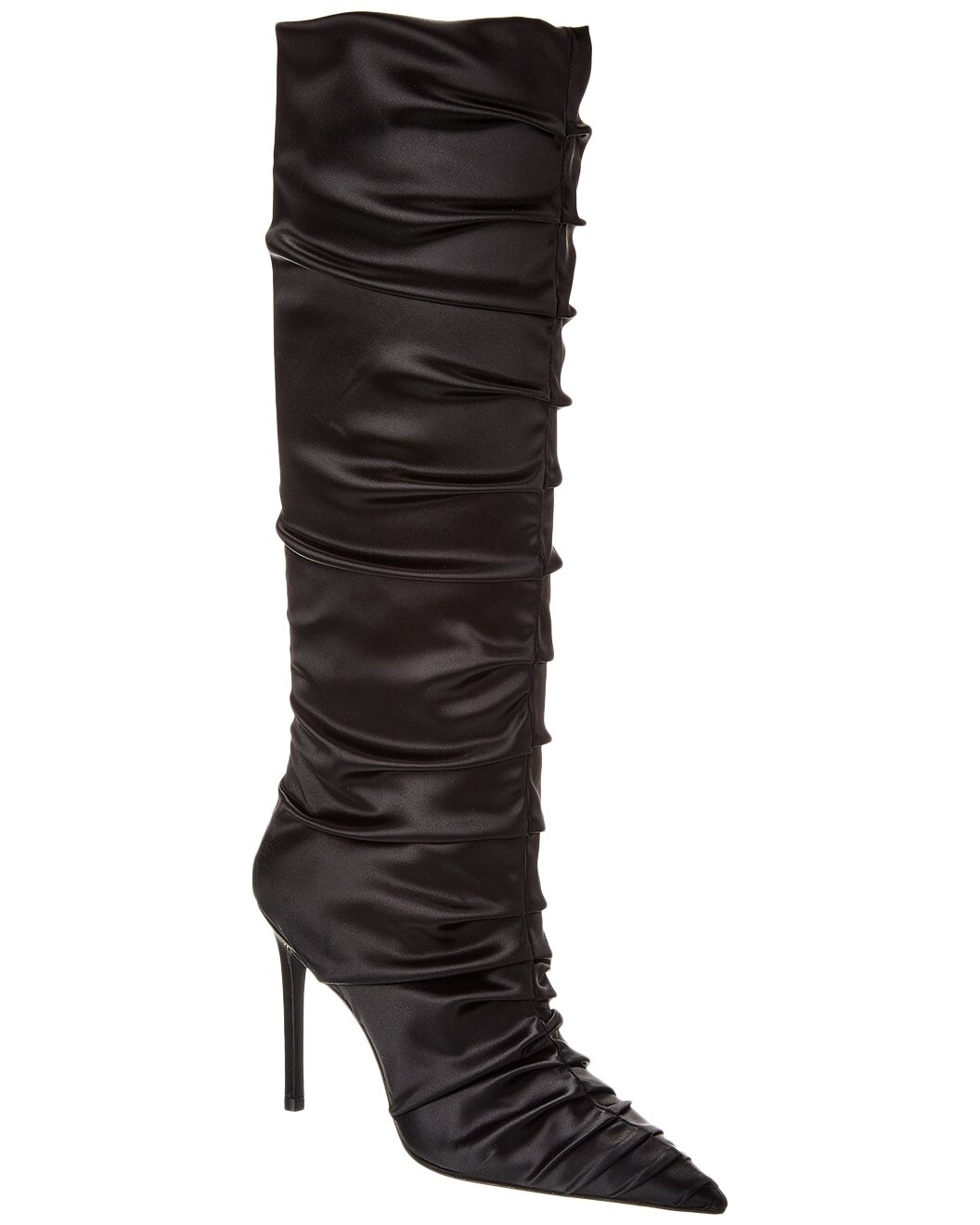 Stuart Weitzman Strt Ruched 100 Satin Knee-High Boot - 1