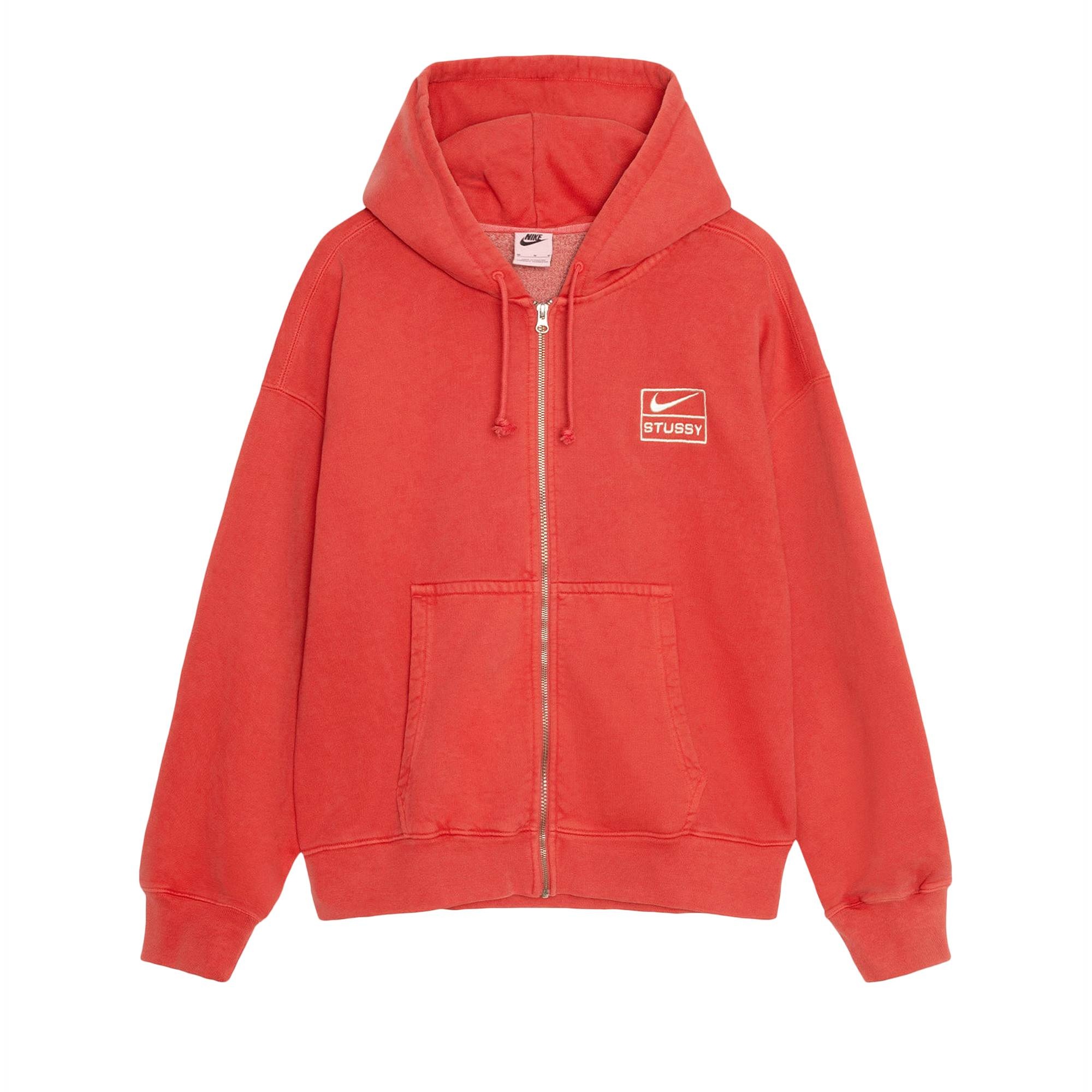 【Stussy x Nike】Pigment Dyed Fleece Zip Hoodie★Light Bone Nike x Stussy Pigment Dyed Fleece Zip Hoodie Asia Sizing