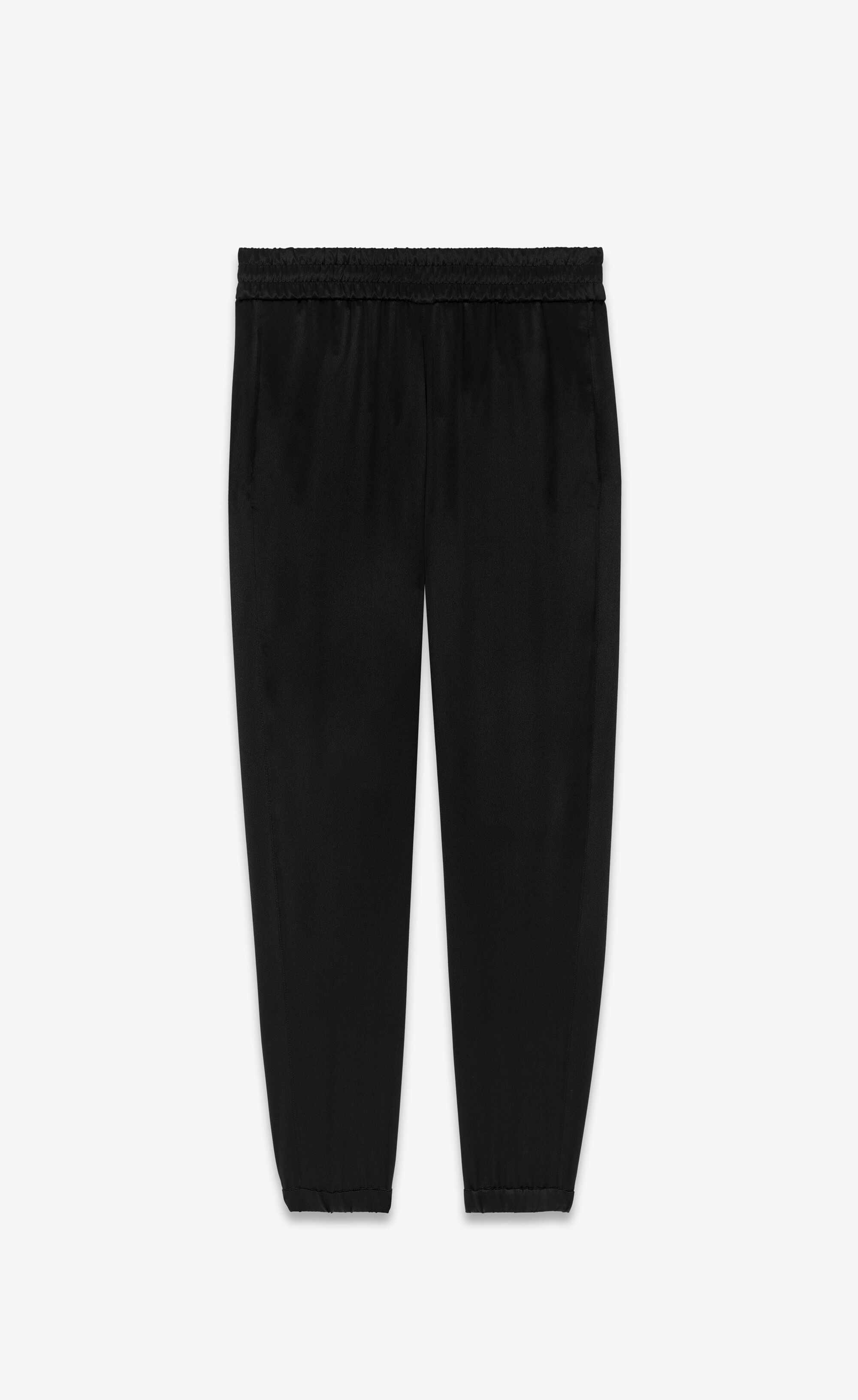 slim-fit sweatpants in crepe satin - 1