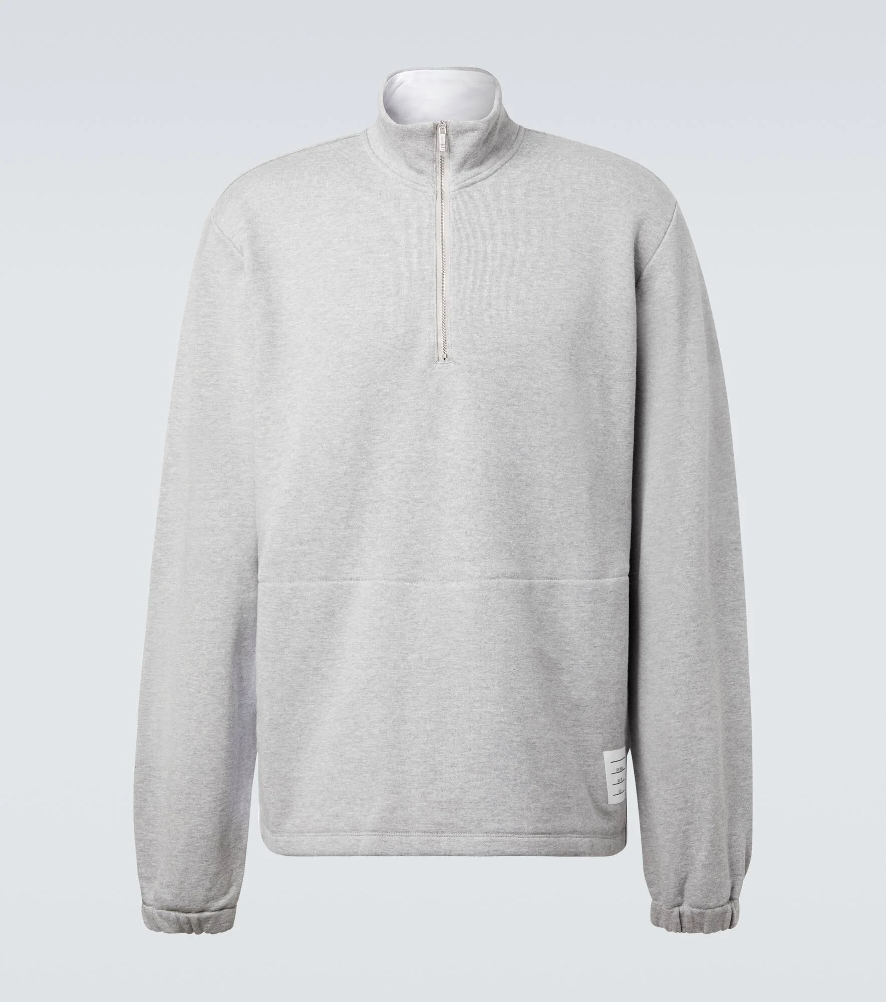 4-Bar cotton jersey half-zip sweatshirt - 1