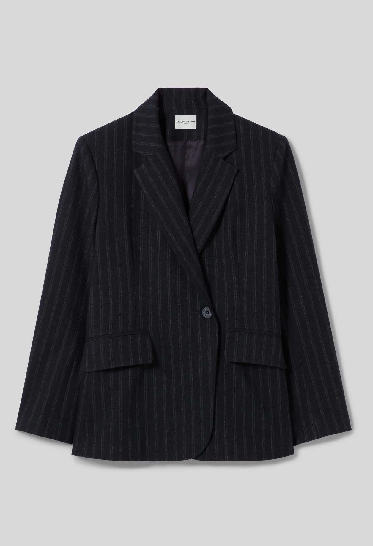 STRIPED WOOL-BLEND JACKET - 1