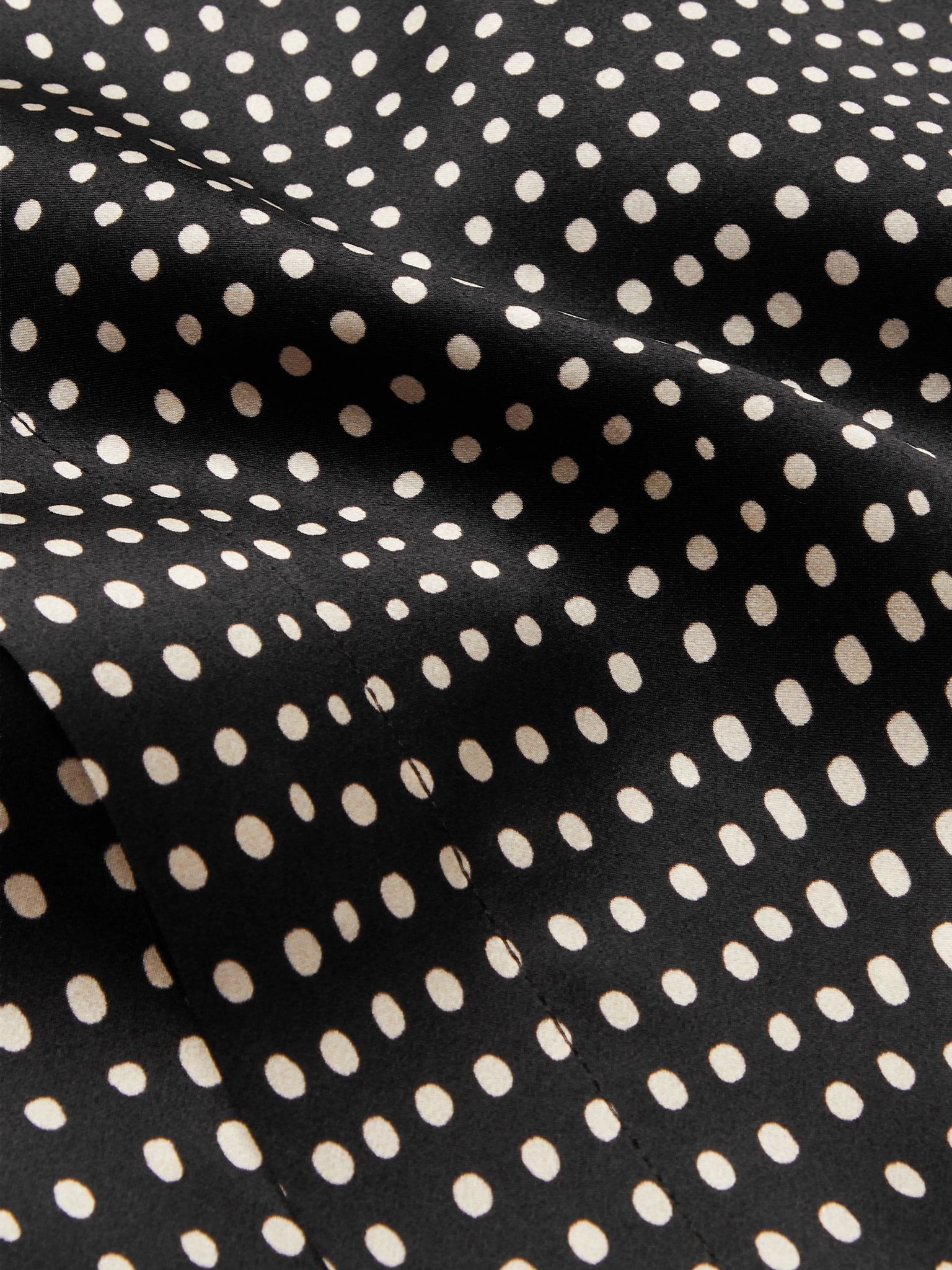 Polka-Dot Silk-Satin Shirt - 3