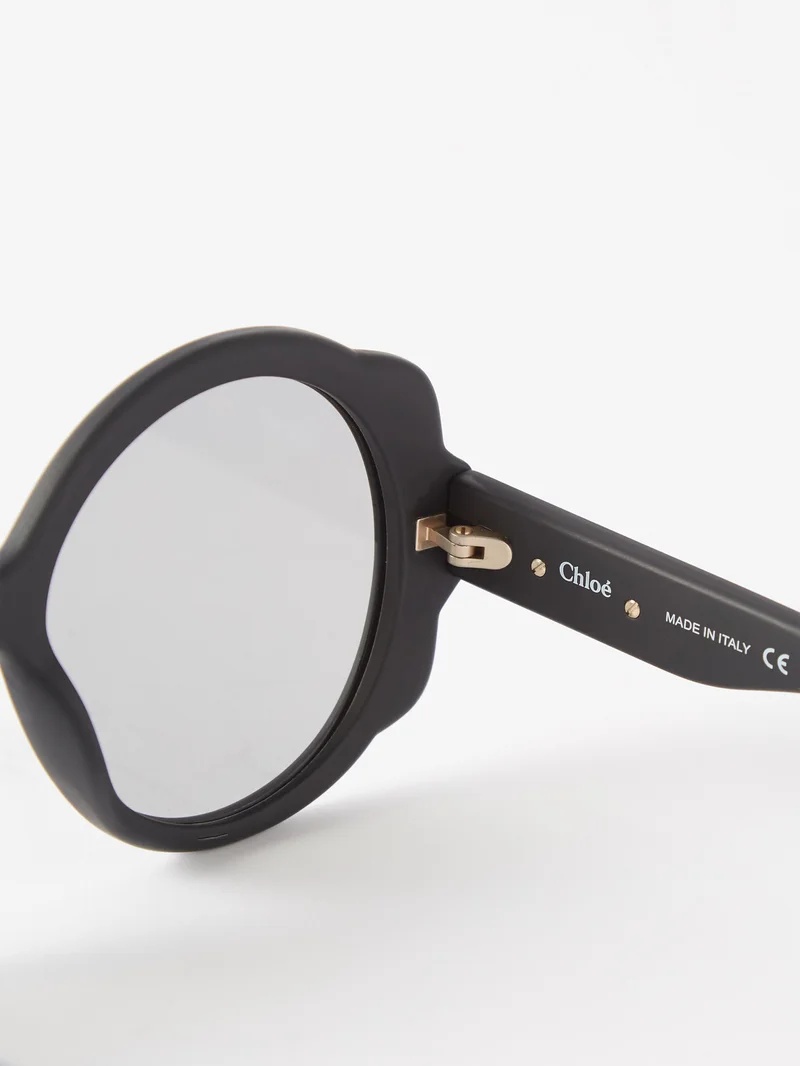 Chloé Mirtha round recycled-plastic sunglasses