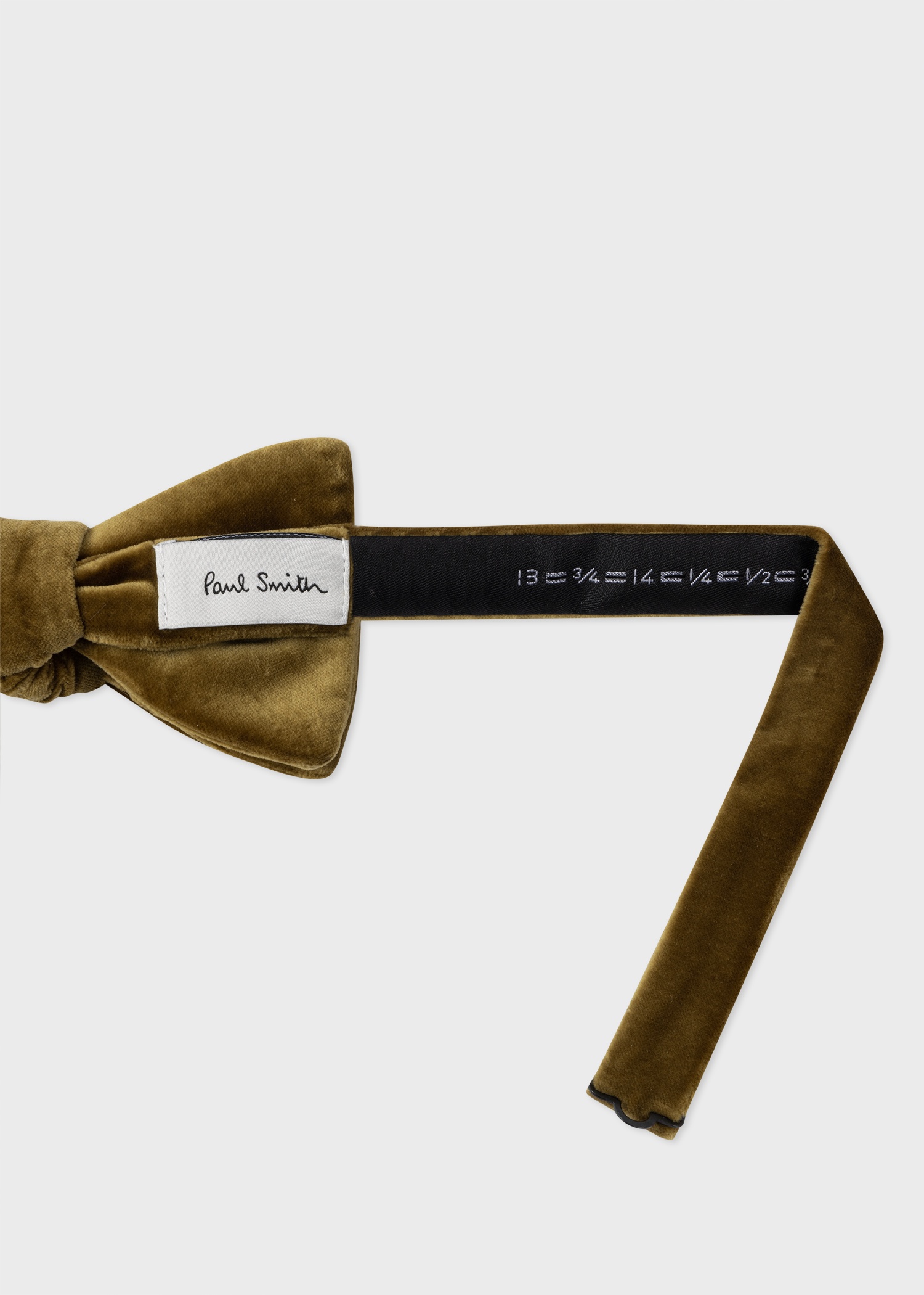 Mustard Velvet Self-Tie Bow Tie - 4