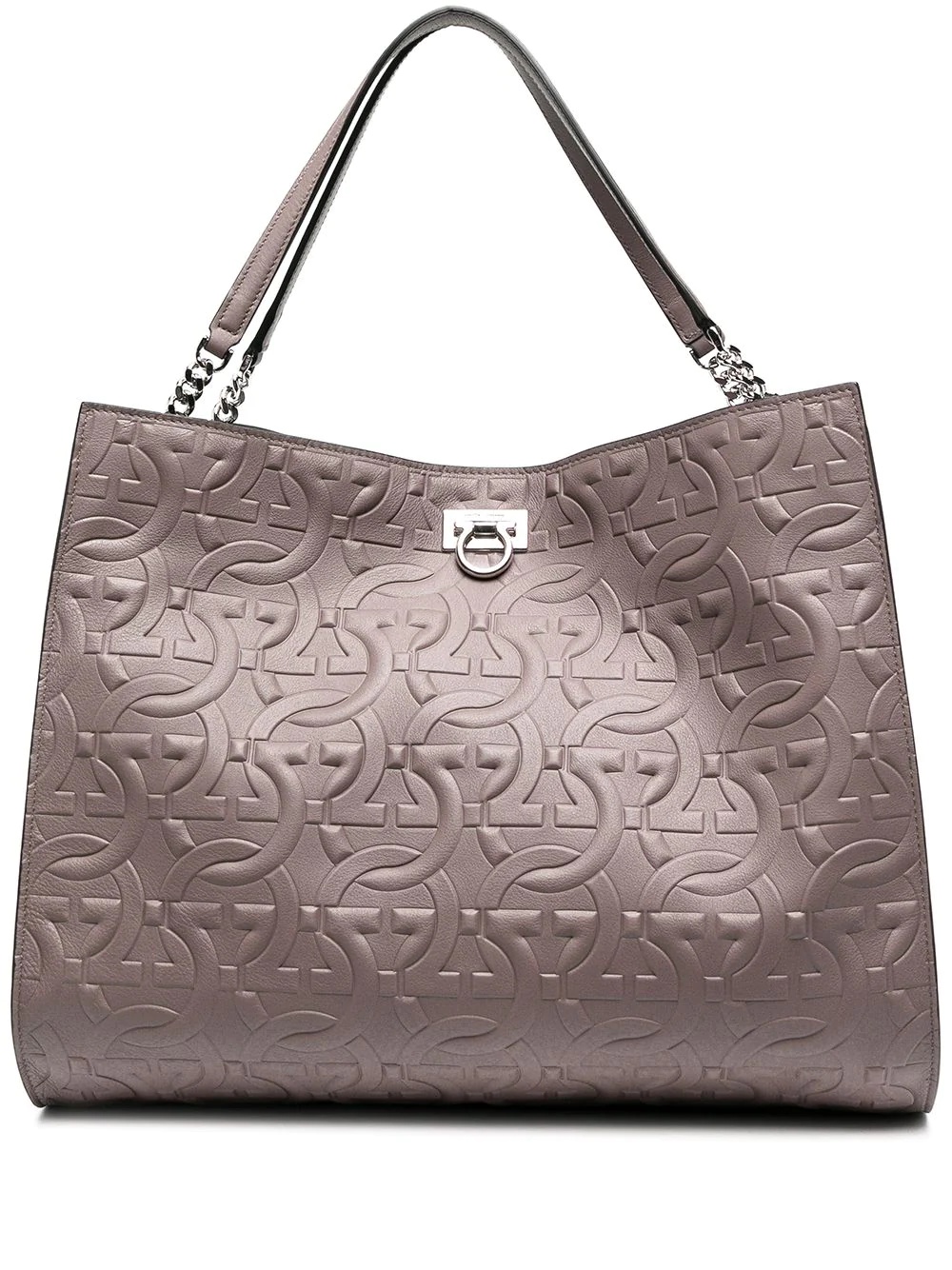 embossed-logo tote bag - 1