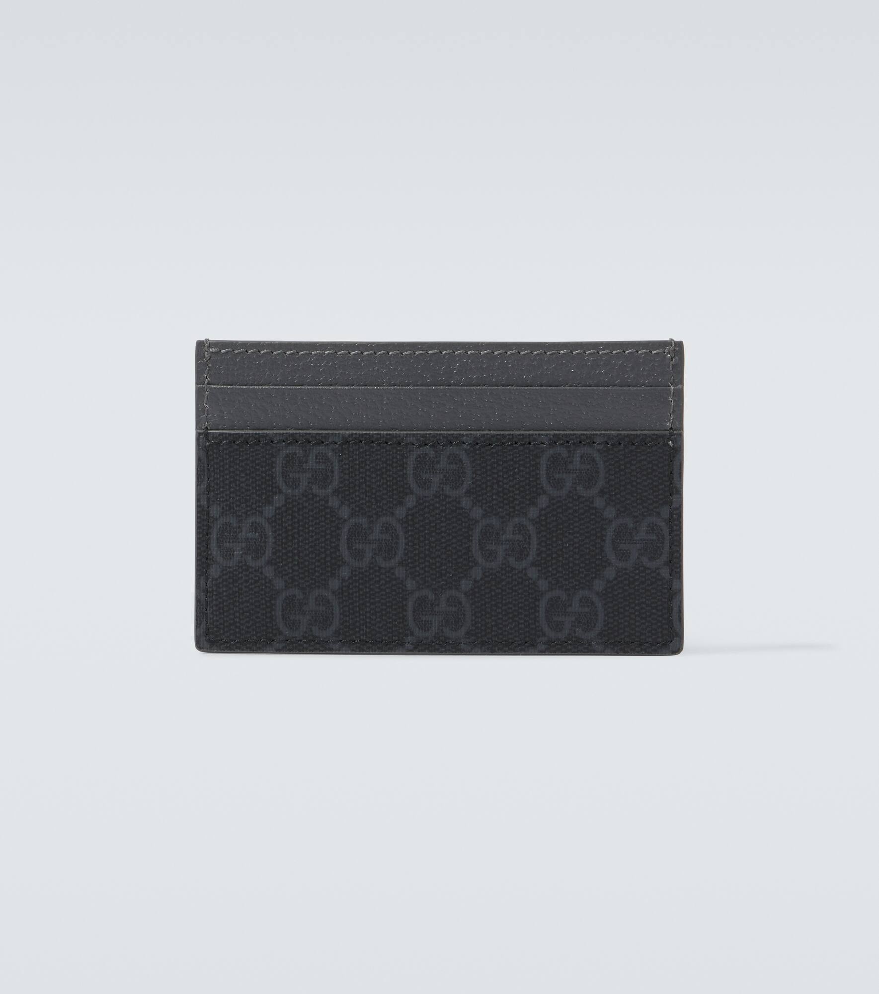 GG Canvas and leather card holder - 2