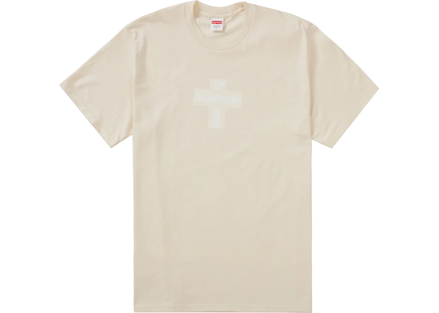 Supreme Cross Box Logo Tee Natural - 1