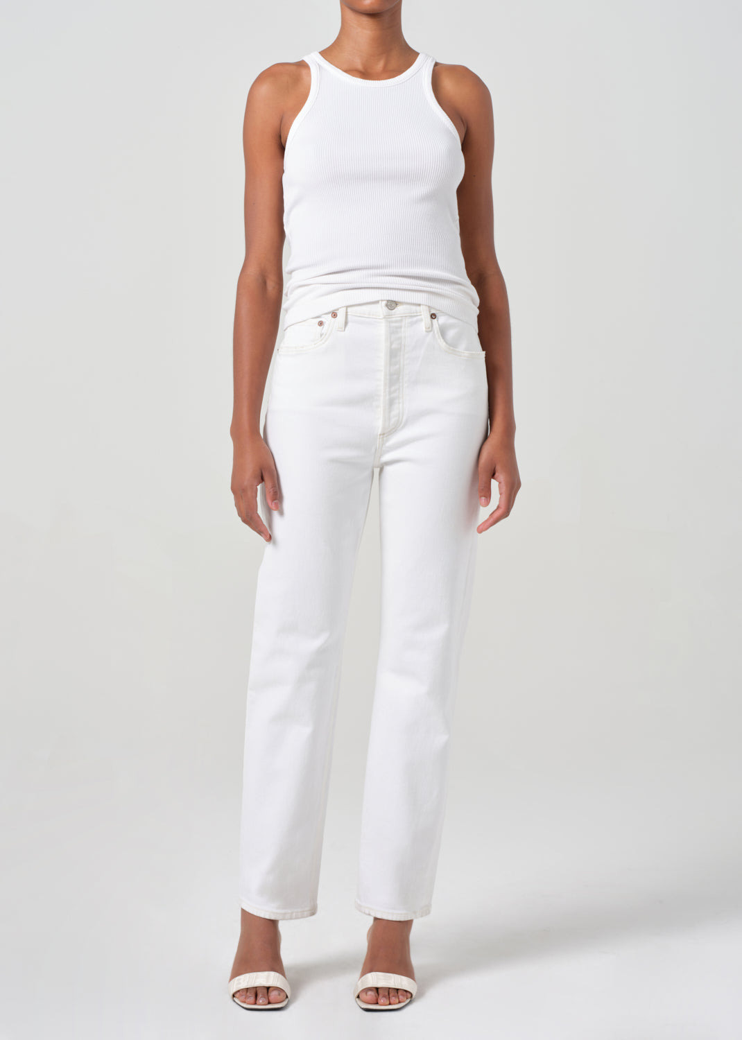90'S PINCH WAIST HIGH RISE STRAIGHT IN MARSHMELLOW - 2
