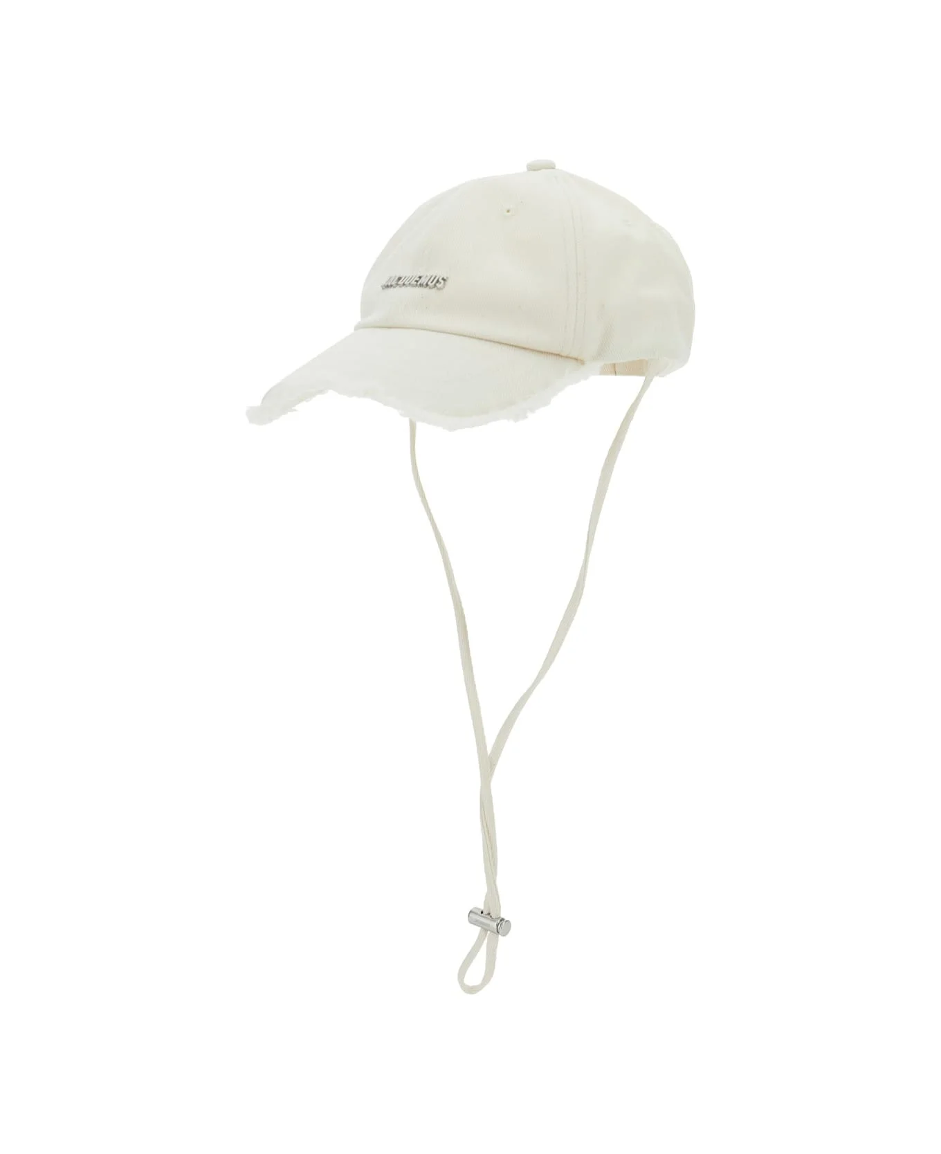 'le Casquette Artichaut' White Baseball Cap With Drawstring In Cotton Man - 1