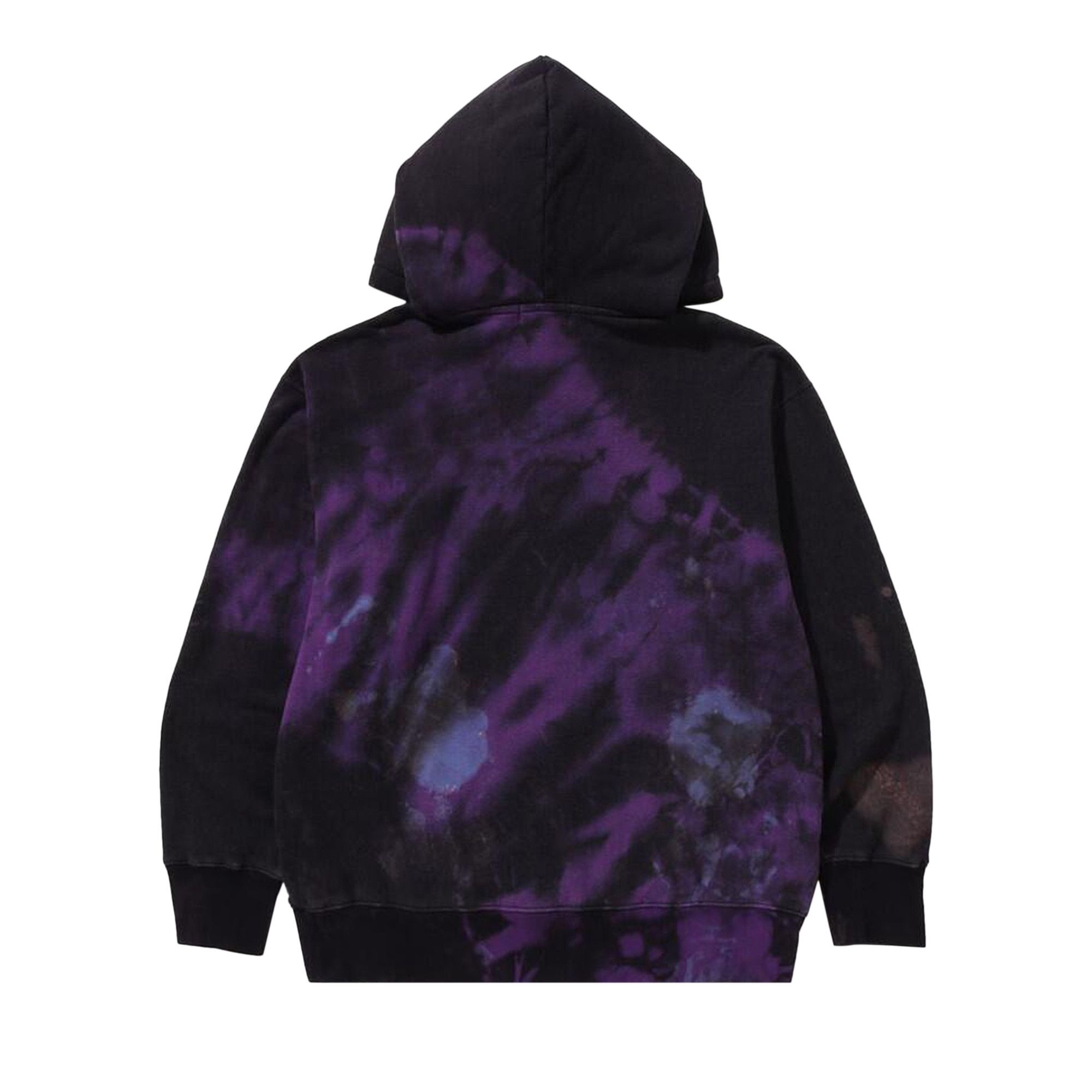 BAPE Tie Dye College Relaxed Fit Pullover Hoodie 'Black' - 2